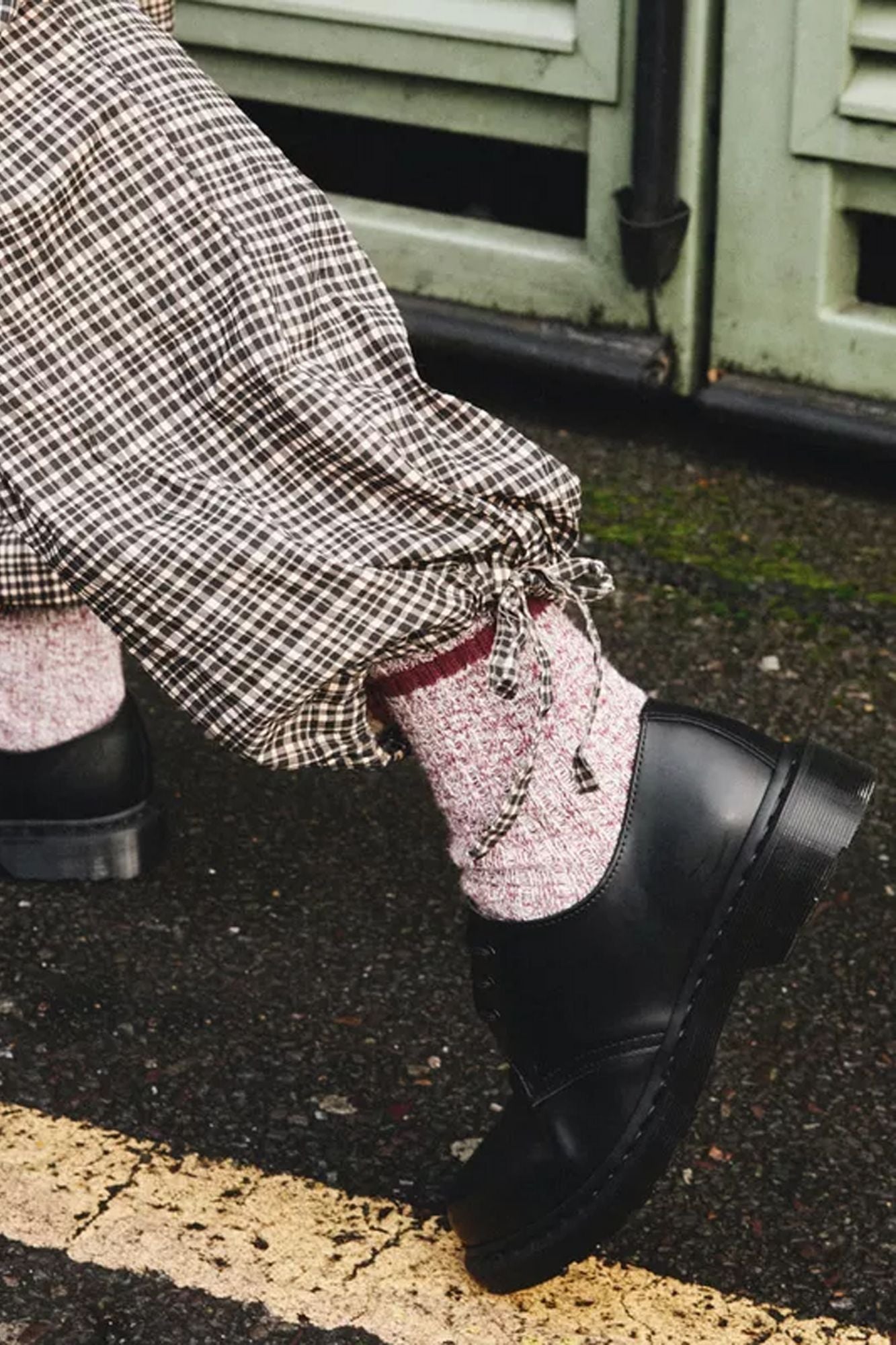 DR. MARTENS MARL SOCK en color BURDEOS (2)