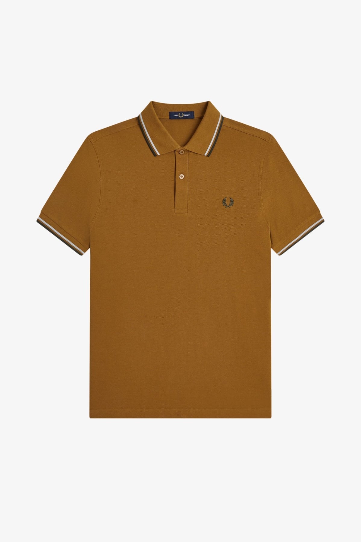 FRED PERRY M3600FP TWIN TIPPED SHIRT en color AMARILLO (2)