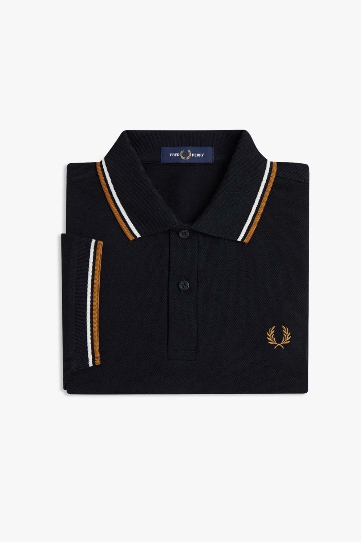 FRED PERRY TWIN TIPPED en color NEGRO (3)