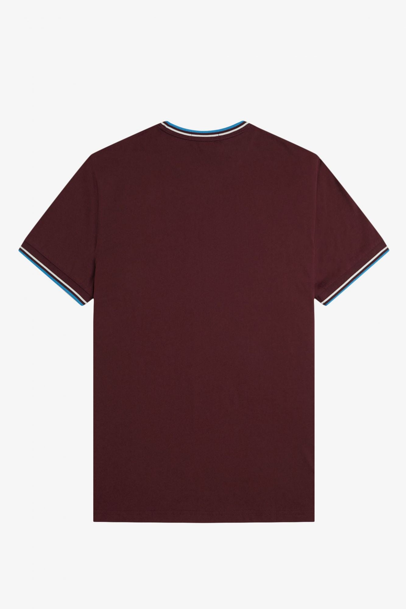 FRED PERRY TWIN TIPPED T-SHIRT en color BURDEOS (3)
