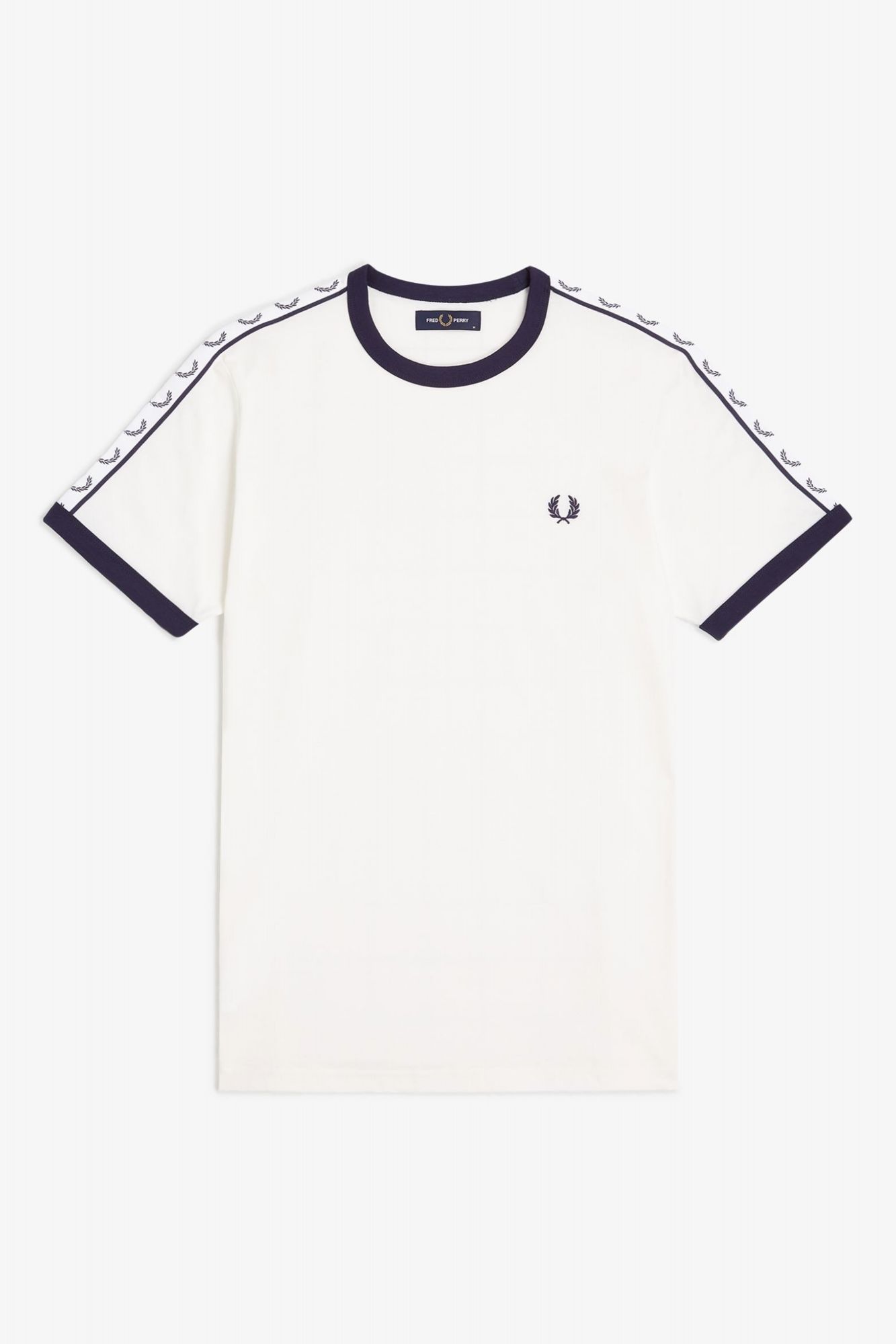 FRED PERRY TAPED RINGER T-SHIRT en color BLANCO (2)