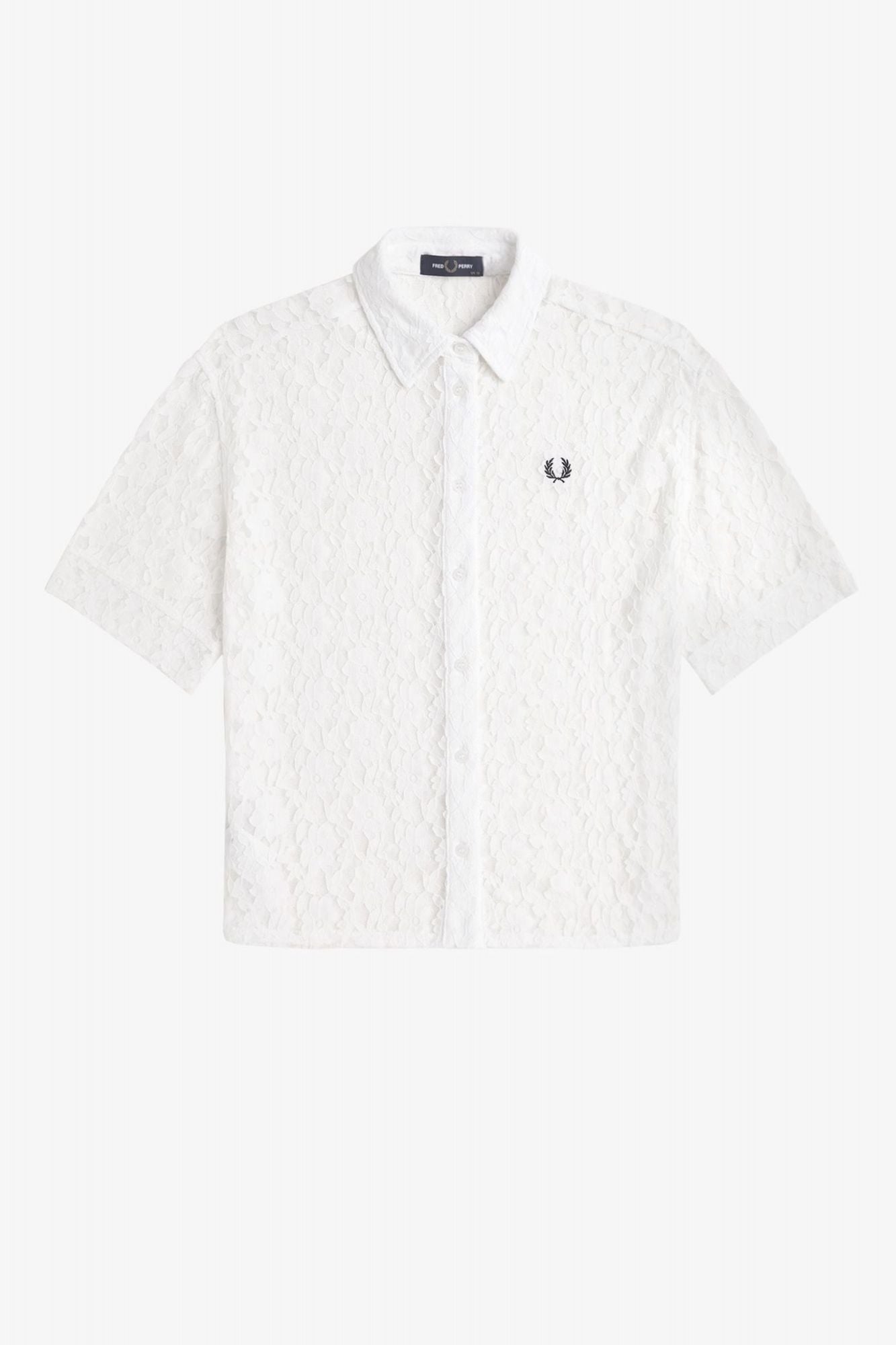 FRED PERRY LACE SHIRT en color BLANCO (2)