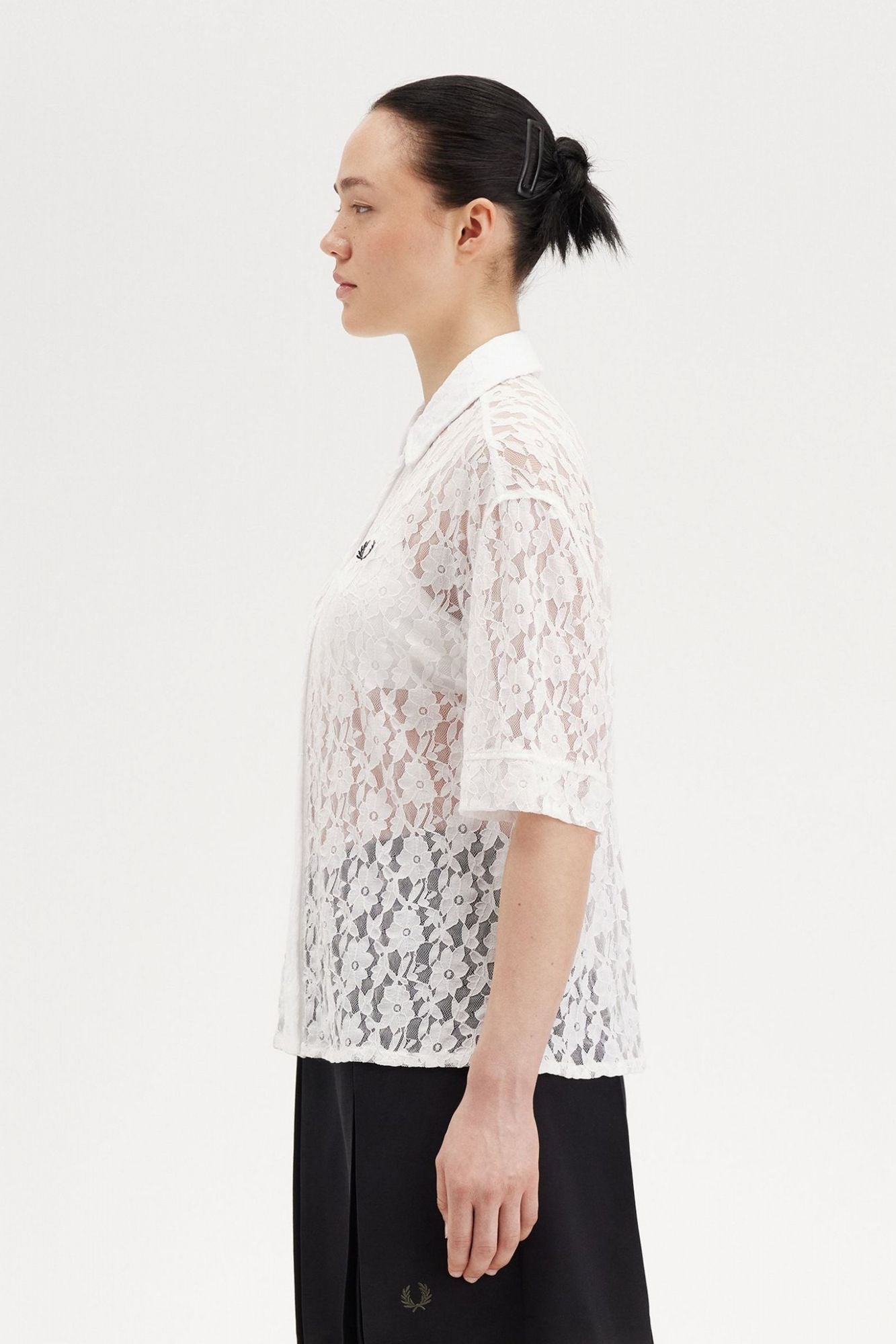 FRED PERRY LACE SHIRT en color BLANCO (3)