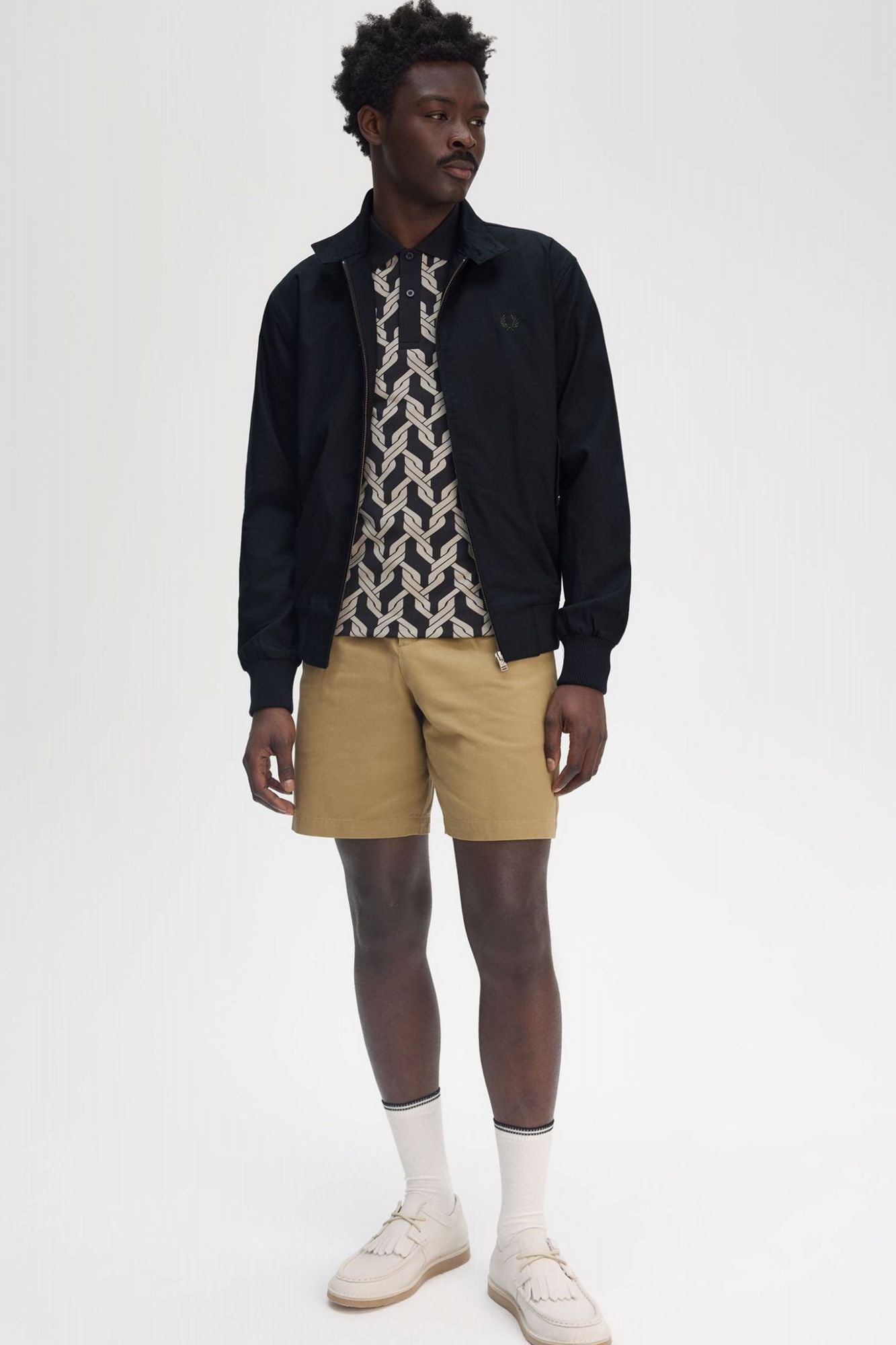 FRED PERRY HARRINGTON JACKET en color NEGRO (4)