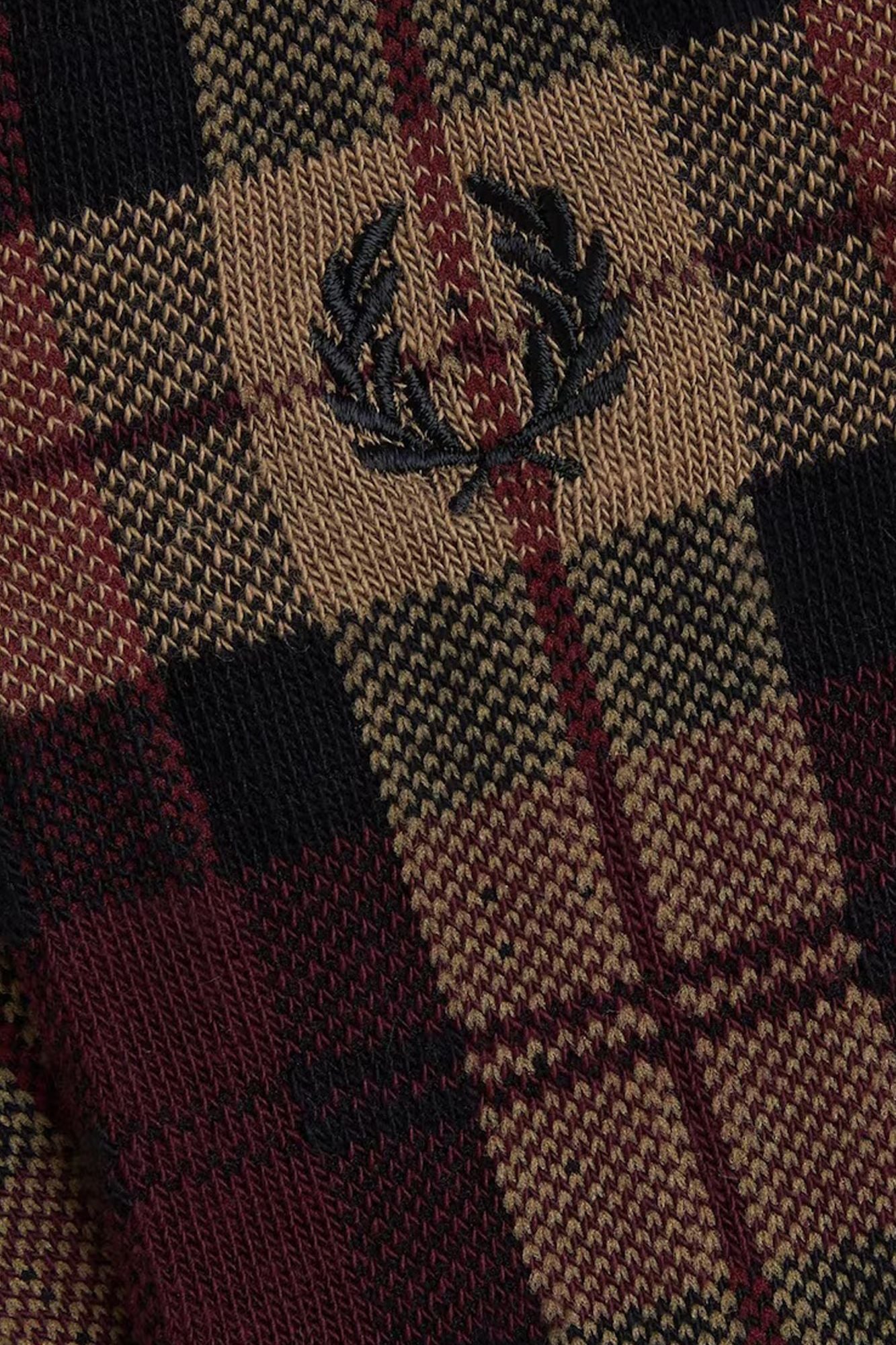 FRED PERRY TARTAN SOCK en color BURDEOS (2)