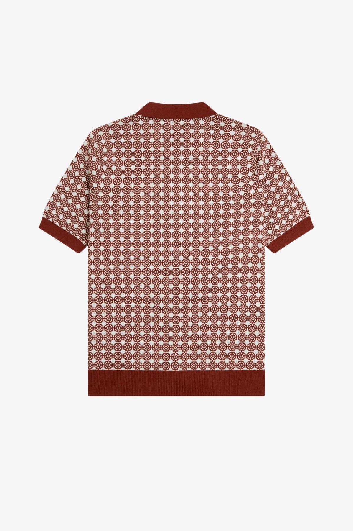 FRED PERRY FLORAL JACQUARD SHIRT en color MARRON (2)