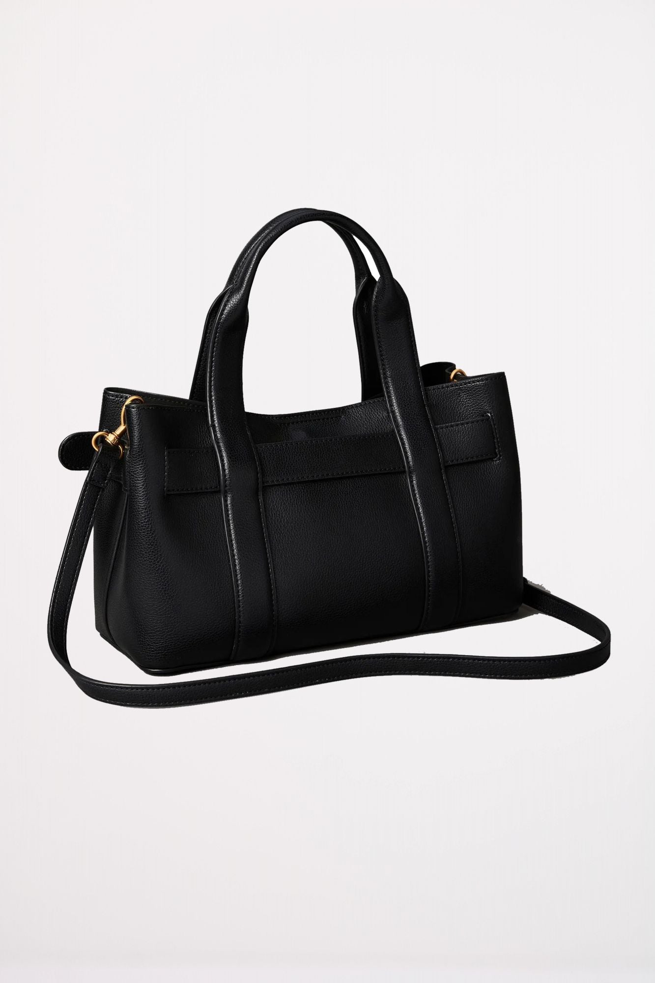 CALVIN KLEIN BUCKLE MINI TOTE WITH ST en color NEGRO (2)