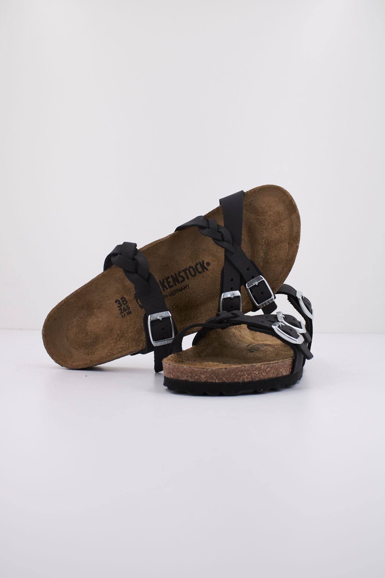 BIRKENSTOCK FRANCA BRAIDED OILED LEAT en color NEGRO (4)