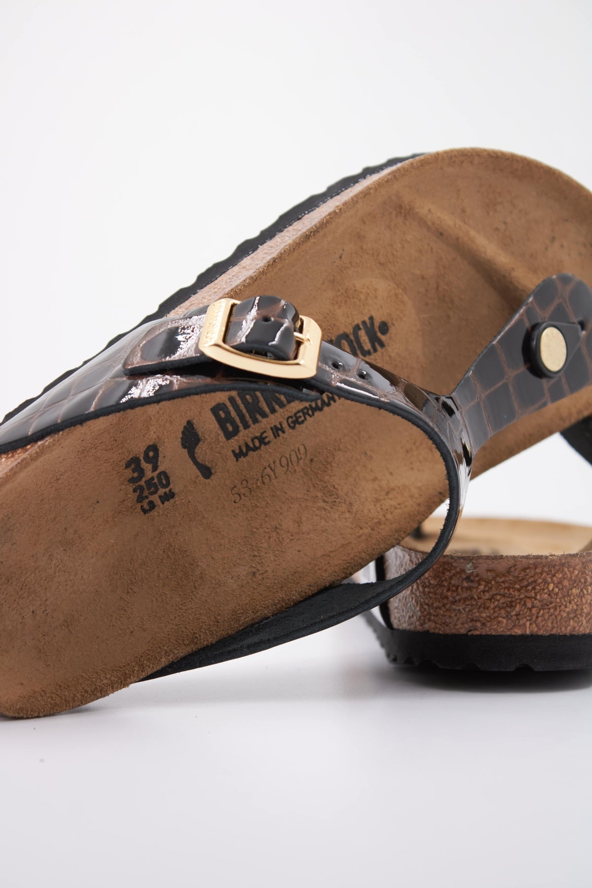 BIRKENSTOCK GIZEH LEATHER en color MARRON (5)