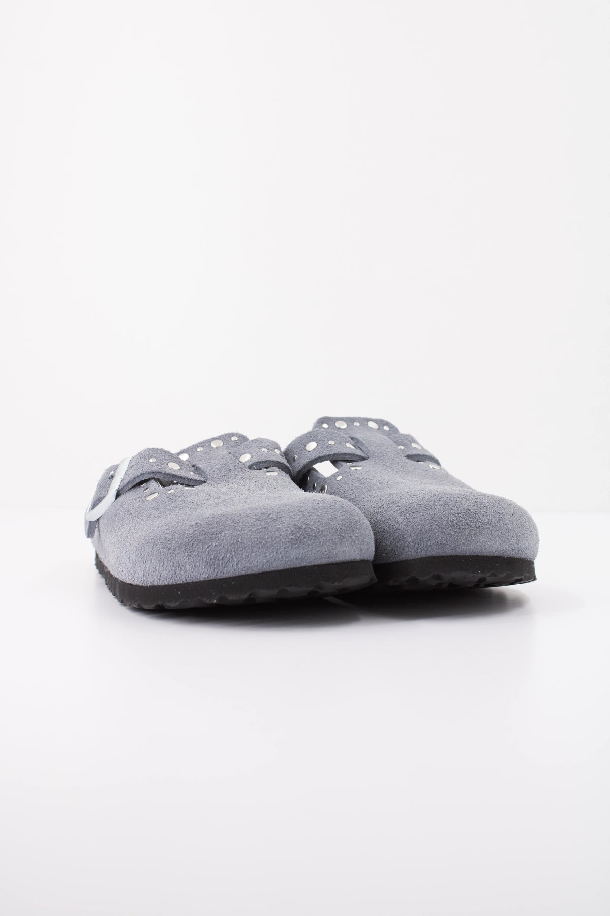 BIRKENSTOCK BOSTON RIVETS SUEDE LEATH en color AZUL (2)