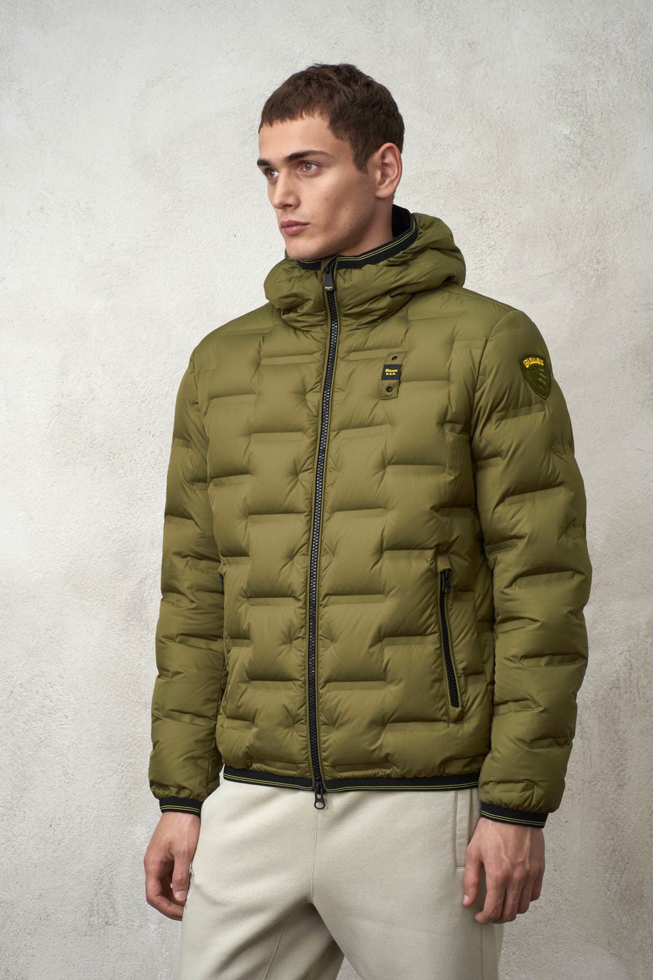 BLAUER GIUBBINI CORTI IMBOTTITO en color VERDE (1)