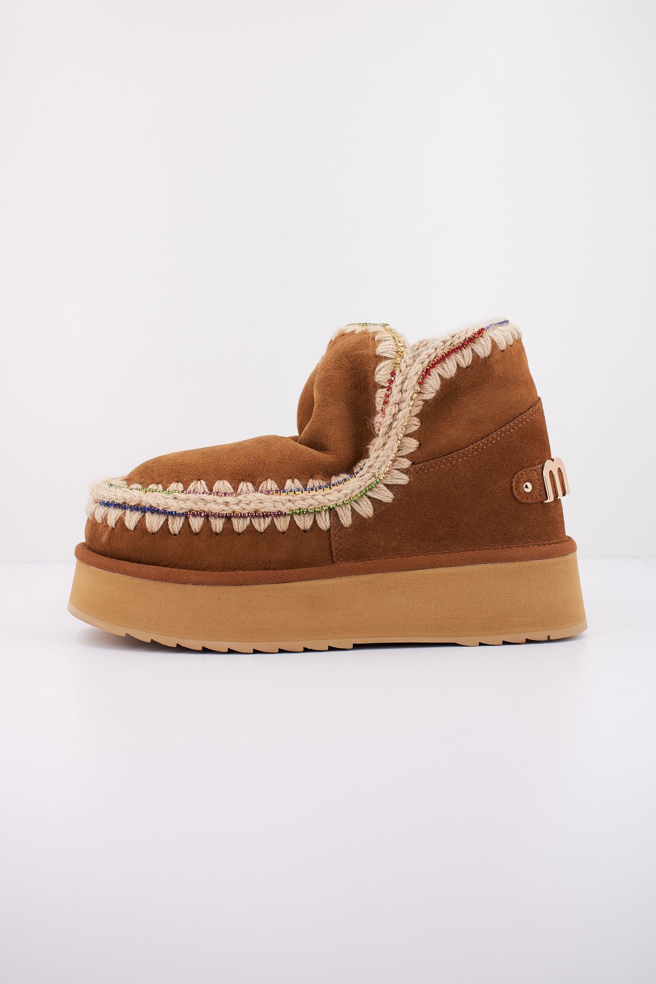 MOU ESKIMO 18 PLATFORM RHINESTONES en color MARRON (1)