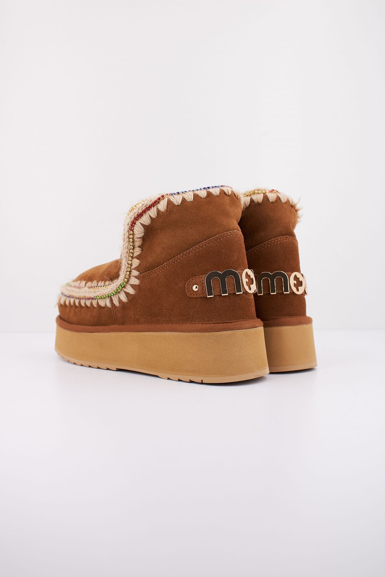 MOU ESKIMO 18 PLATFORM RHINESTONES en color MARRON (4)