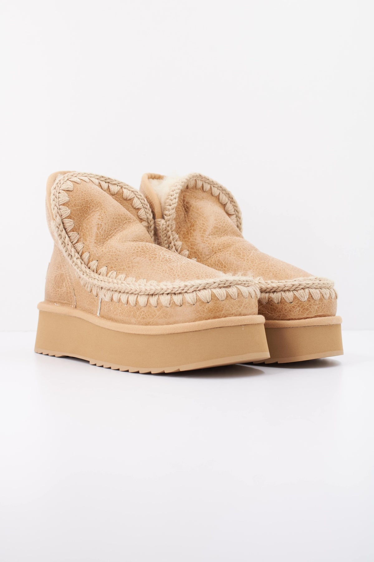 MOU ESKIMO SNEAKER BOOTS en color MARRON CLARO (2)