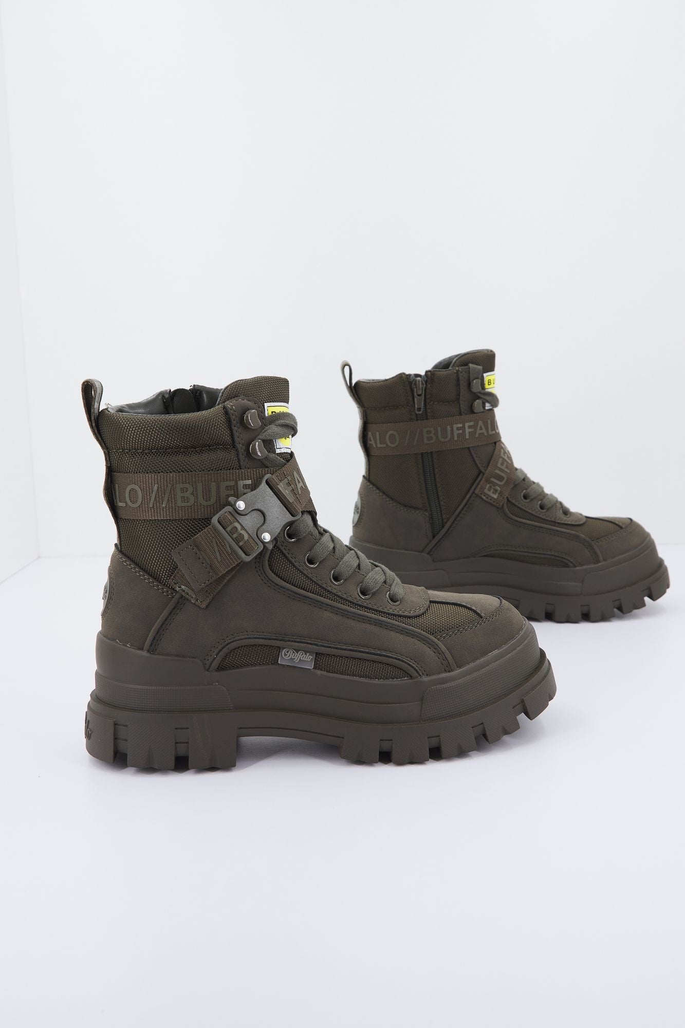 BUFFALO ASPHA COM1 LACEUP MID en color VERDE (2)