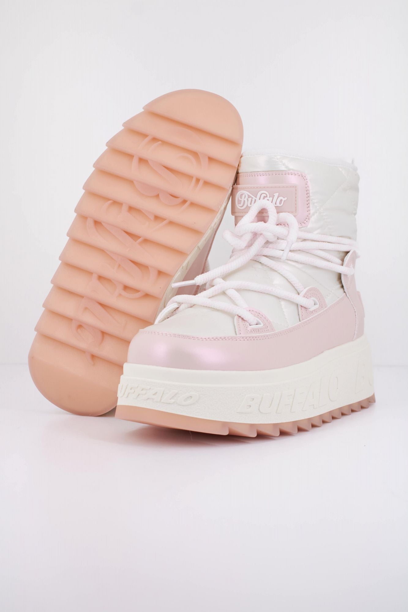 BUFFALO ELIZA SNOW BOOT VEGAN en color ROSA (4)