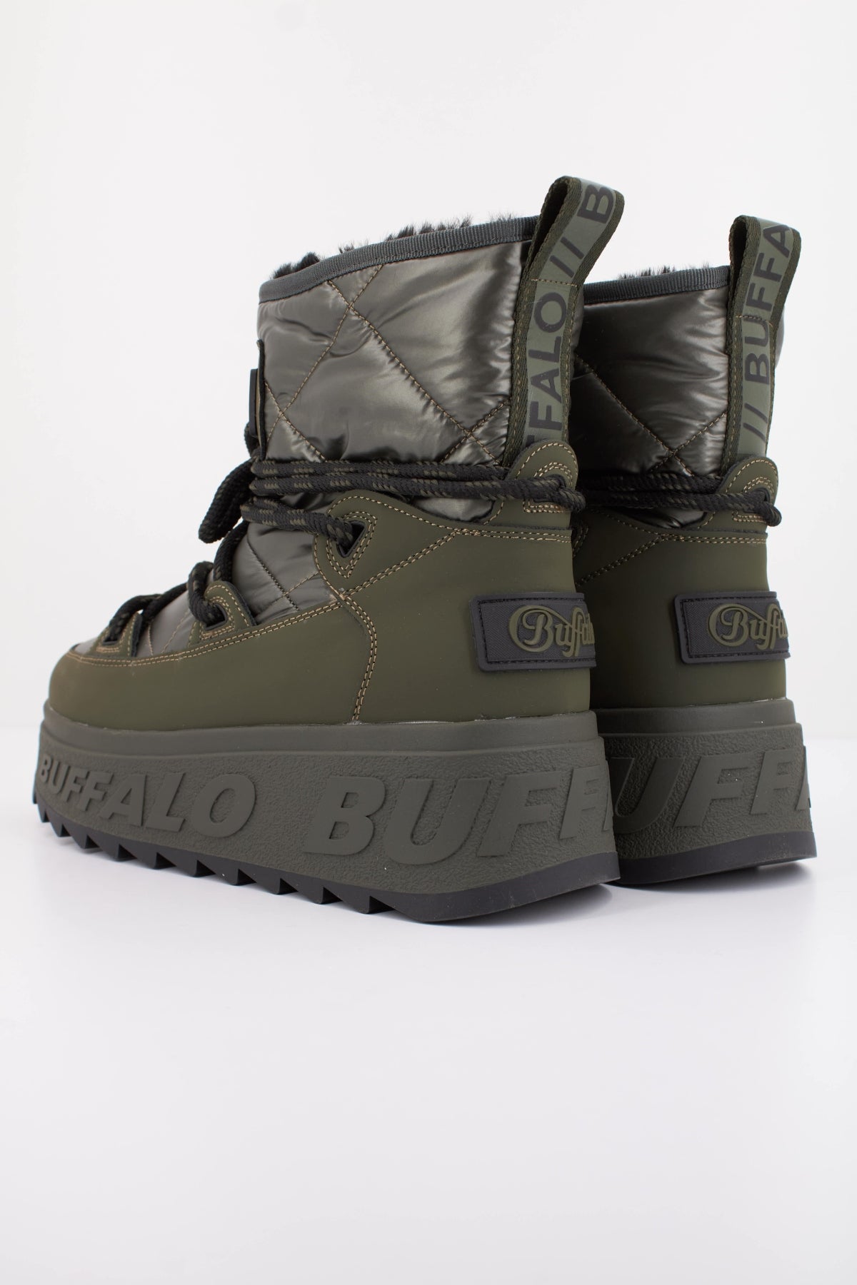 BUFFALO ELIZA SNOW BOOT VEGAN en color VERDE (4)