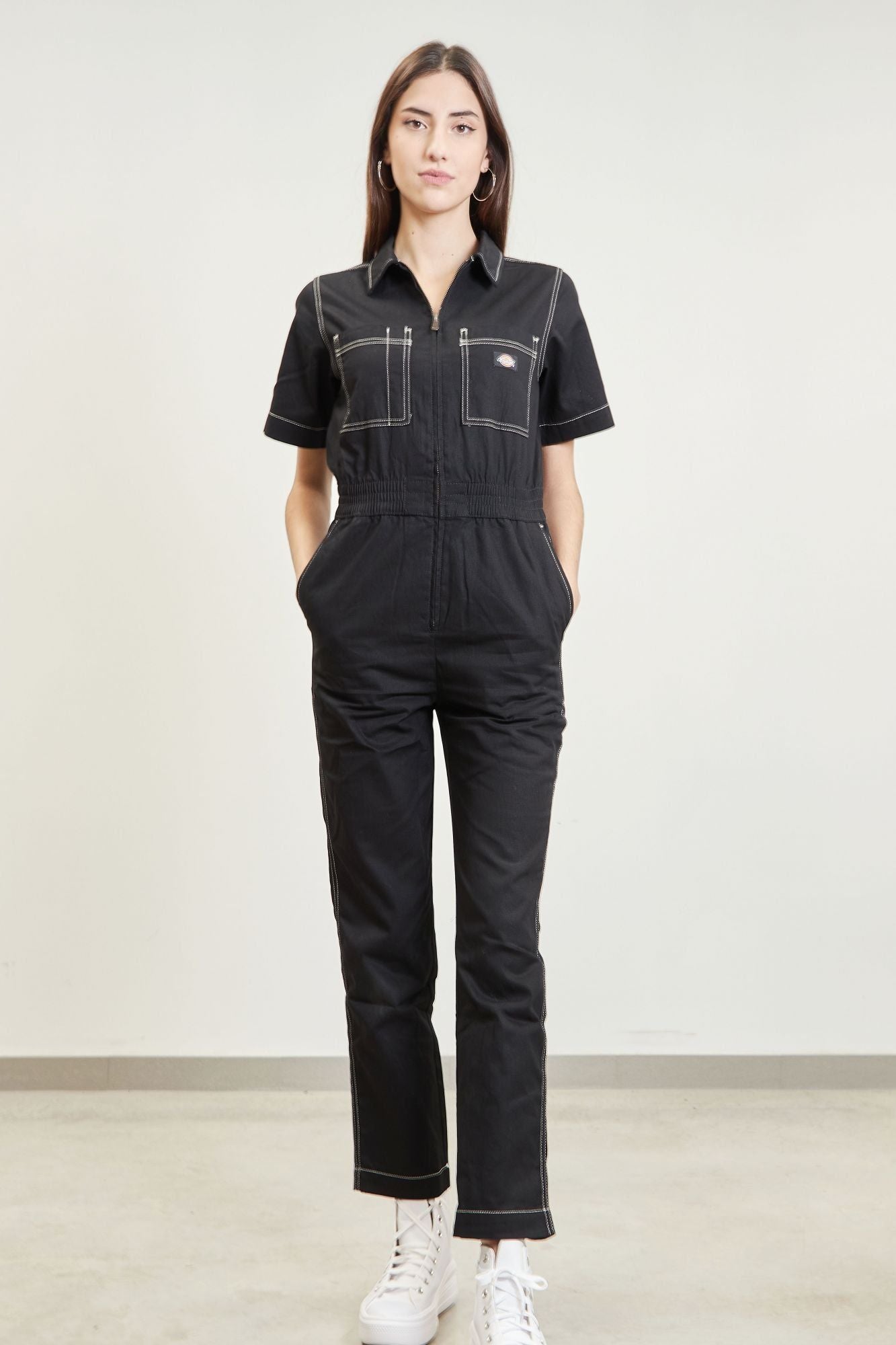 DICKIES FLORALA COVERALL en color NEGRO (9)