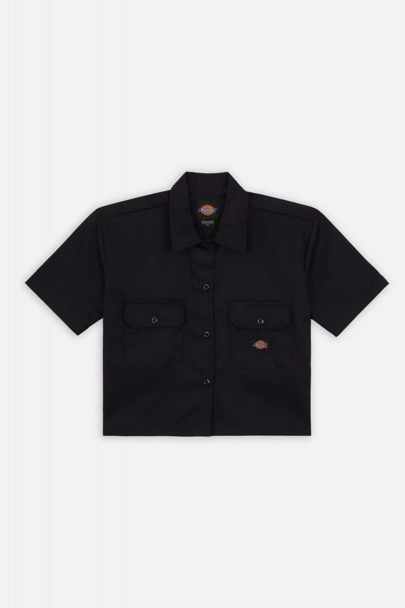 DICKIES WORK SHIRT CROPPED SS en color NEGRO (2)