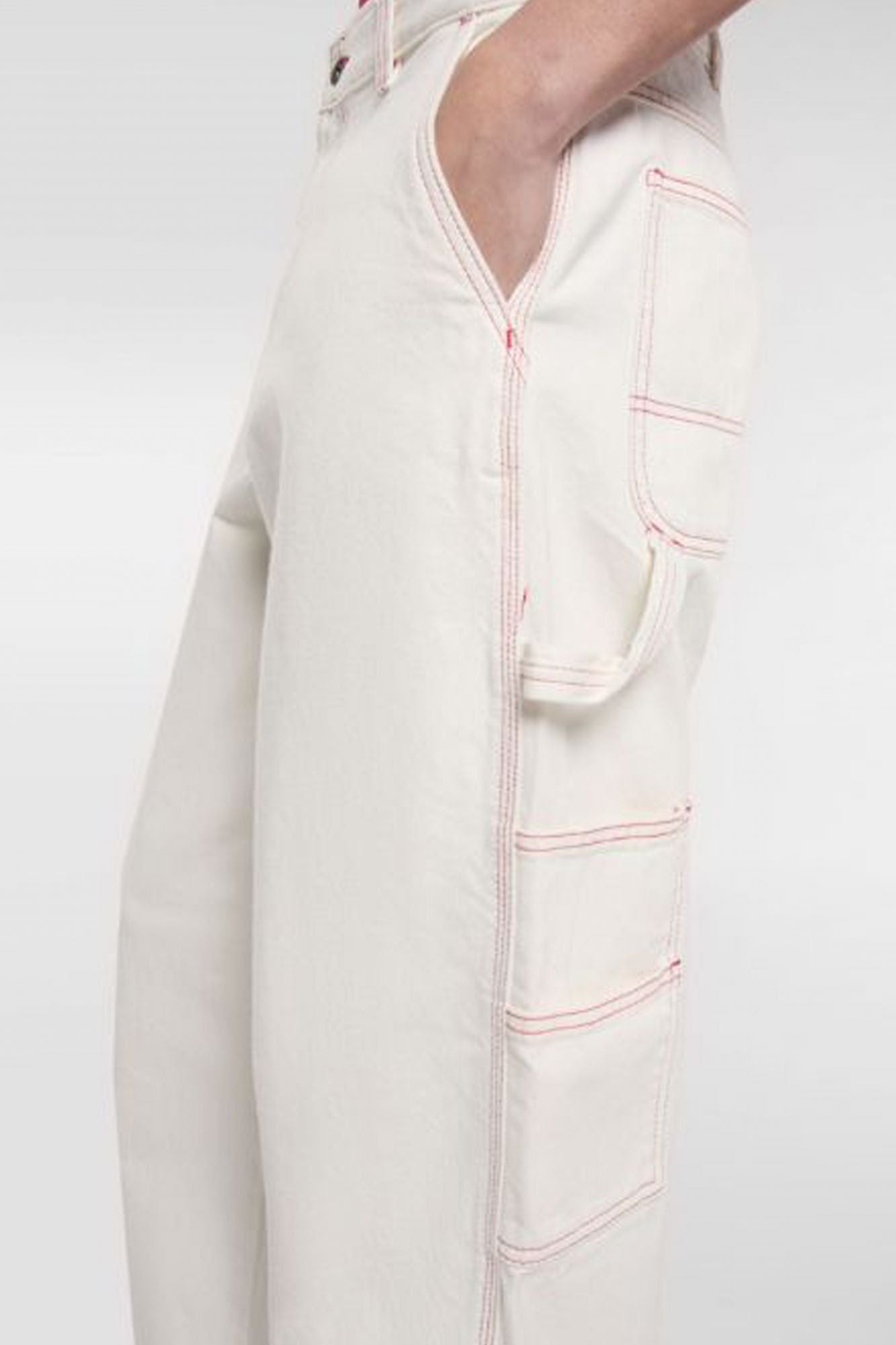 DICKIES LOOSE DENIM PAINTER en color BLANCO (3)