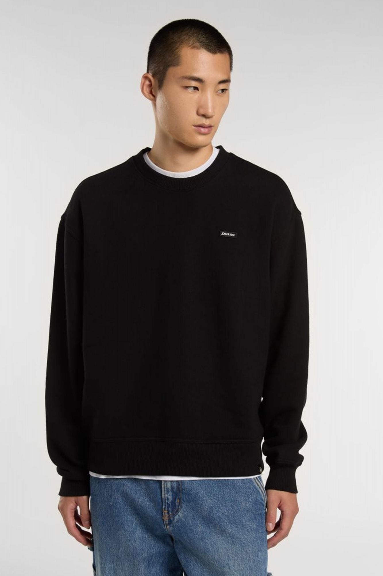DICKIES OAKPORT CREWNECK SWEATSHIRT en color NEGRO (1)