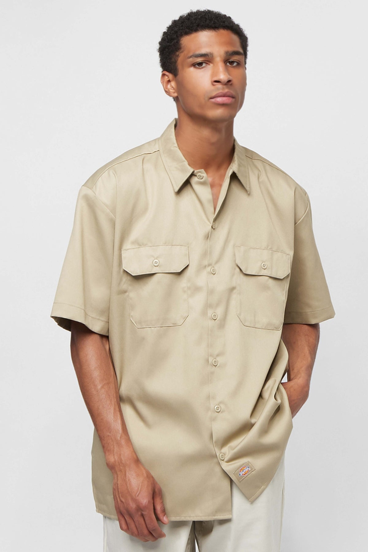 DICKIES WORK SHIRT SS REC en color VERDE (1)