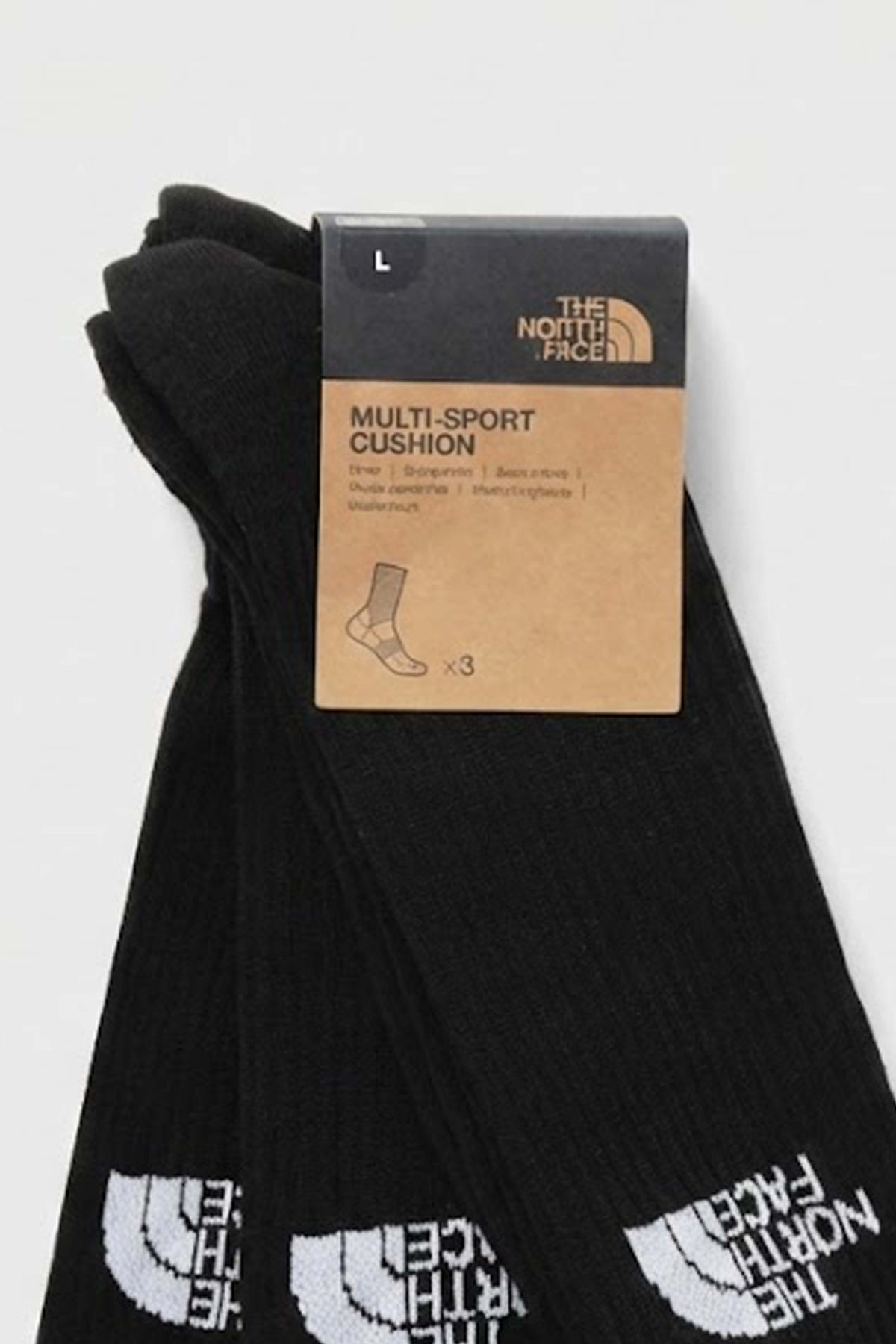 THE NORTH FACE MLSPRT SOCK CSH CREW 3 en color NEGRO (3)