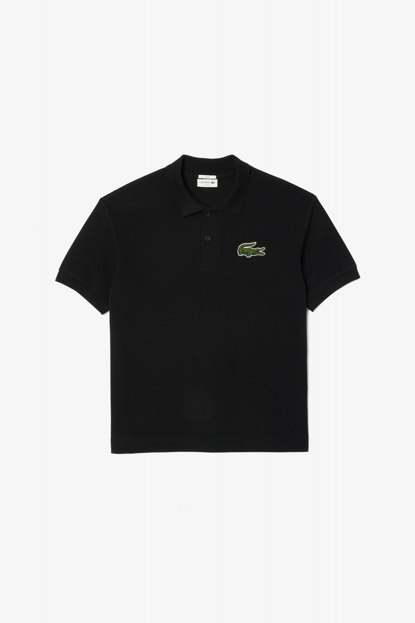 LACOSTE SHORT SLEEVED RIBBED COLLAR en color NEGRO (2)