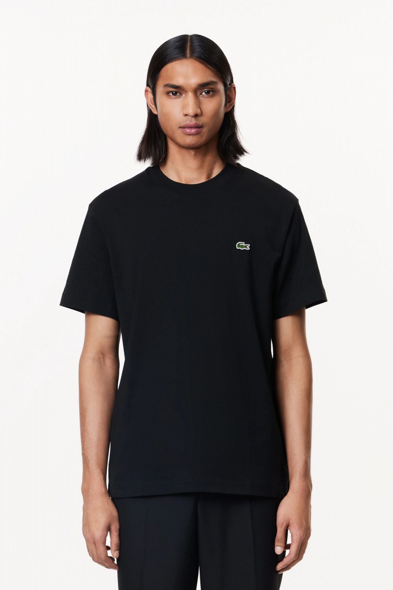 LACOSTE RELAXED FIT SOFT COTTON T-SHIRT en color NEGRO (1)