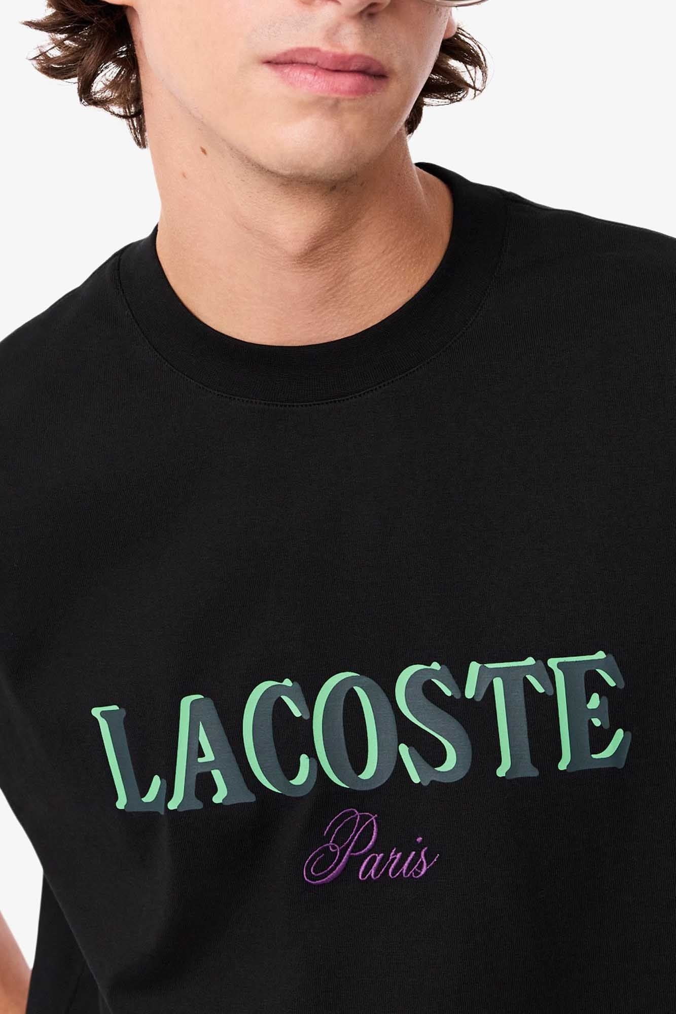 LACOSTE CLASSIC FIT T-SHIRT en color NEGRO (4)