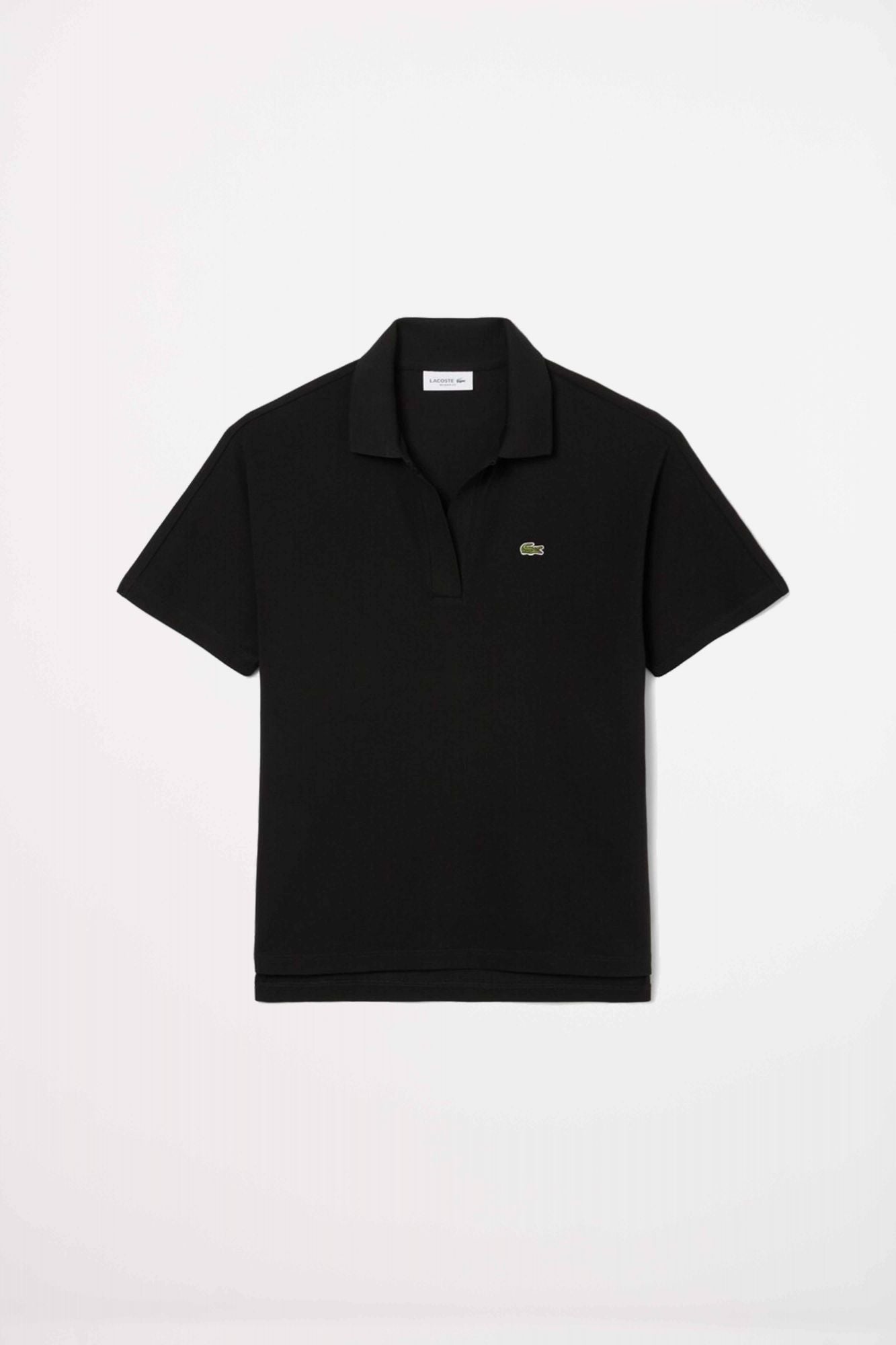 LACOSTE RELAXED FIT FLUID PIQUE POLO SHIRT en color NEGRO (1)