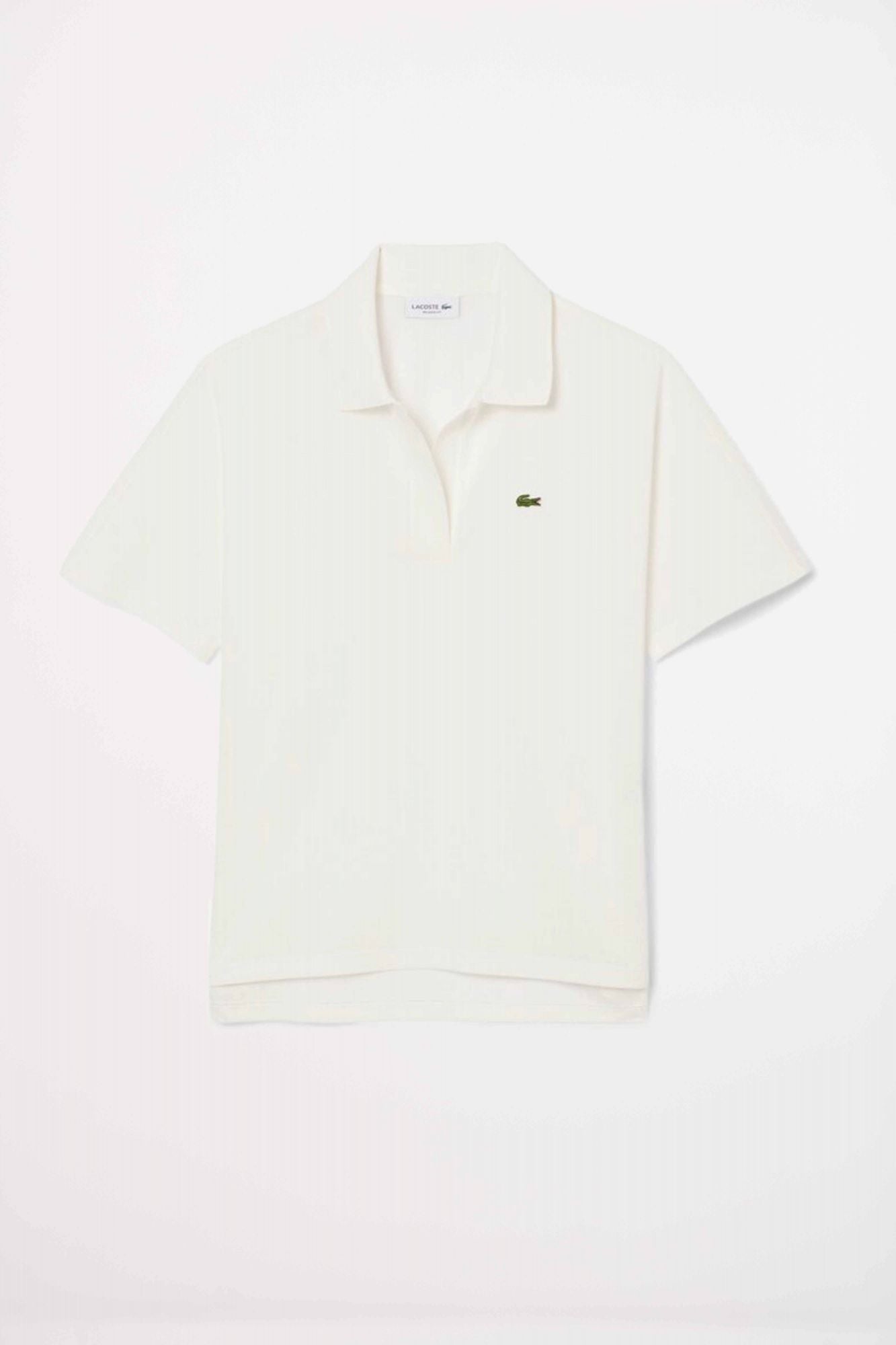 LACOSTE RELAXED FIT FLUID PIQUE POLO SHIRT en color BLANCO (1)