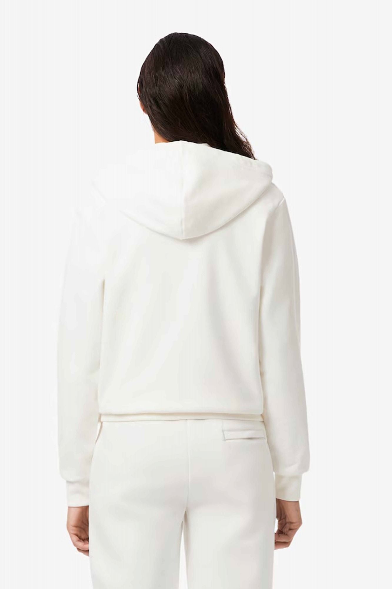 LACOSTE ZIPPED FLEECE HOODIE en color BLANCO (3)