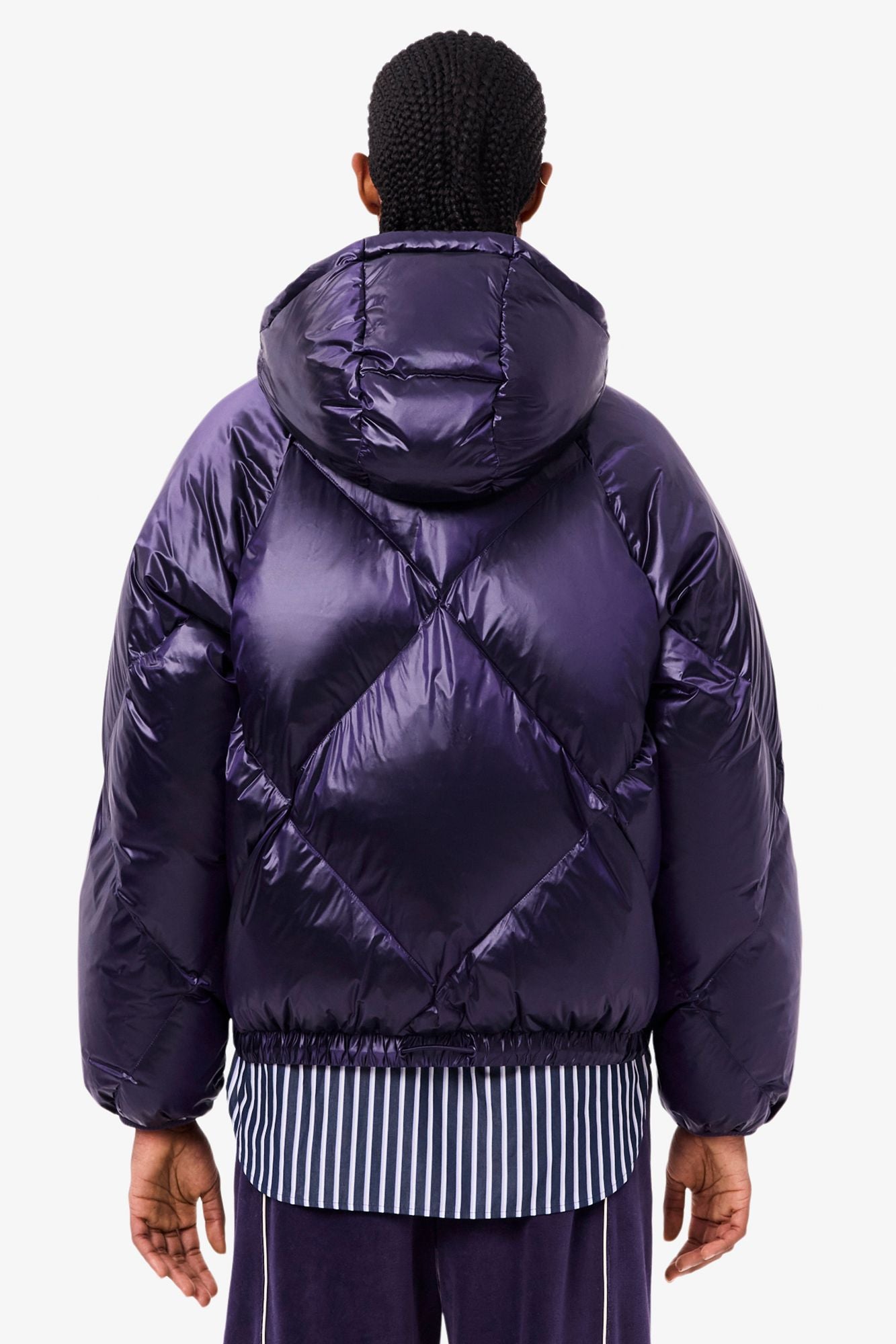 LACOSTE PADDED HOODED JACKET en color VIOLETA (2)