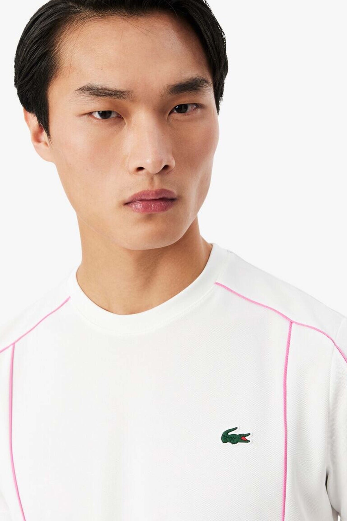 LACOSTE TEE SHIRT TURTLE NECK en color BLANCO (4)