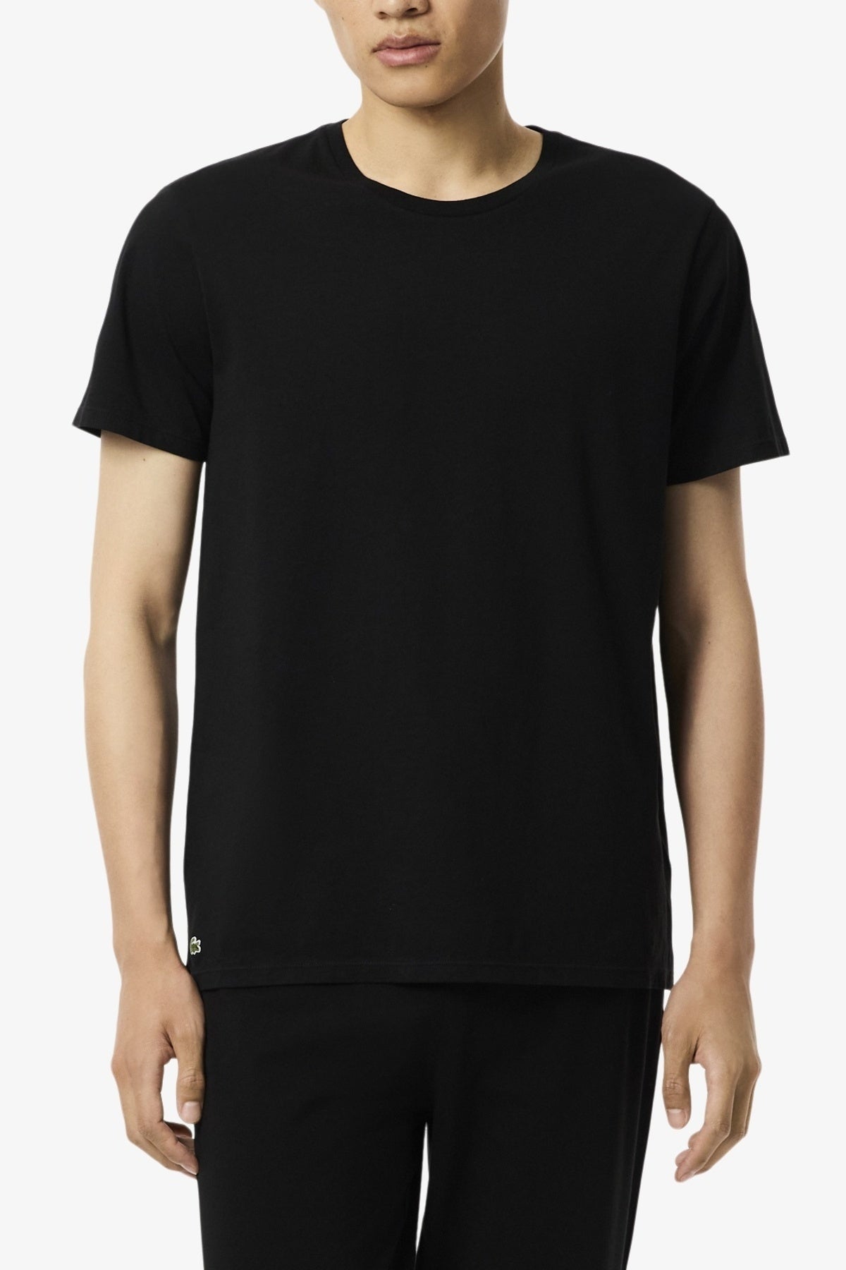 LACOSTE TH9010 UNDERWEAR TEE SHIRT en color NEGRO (1)