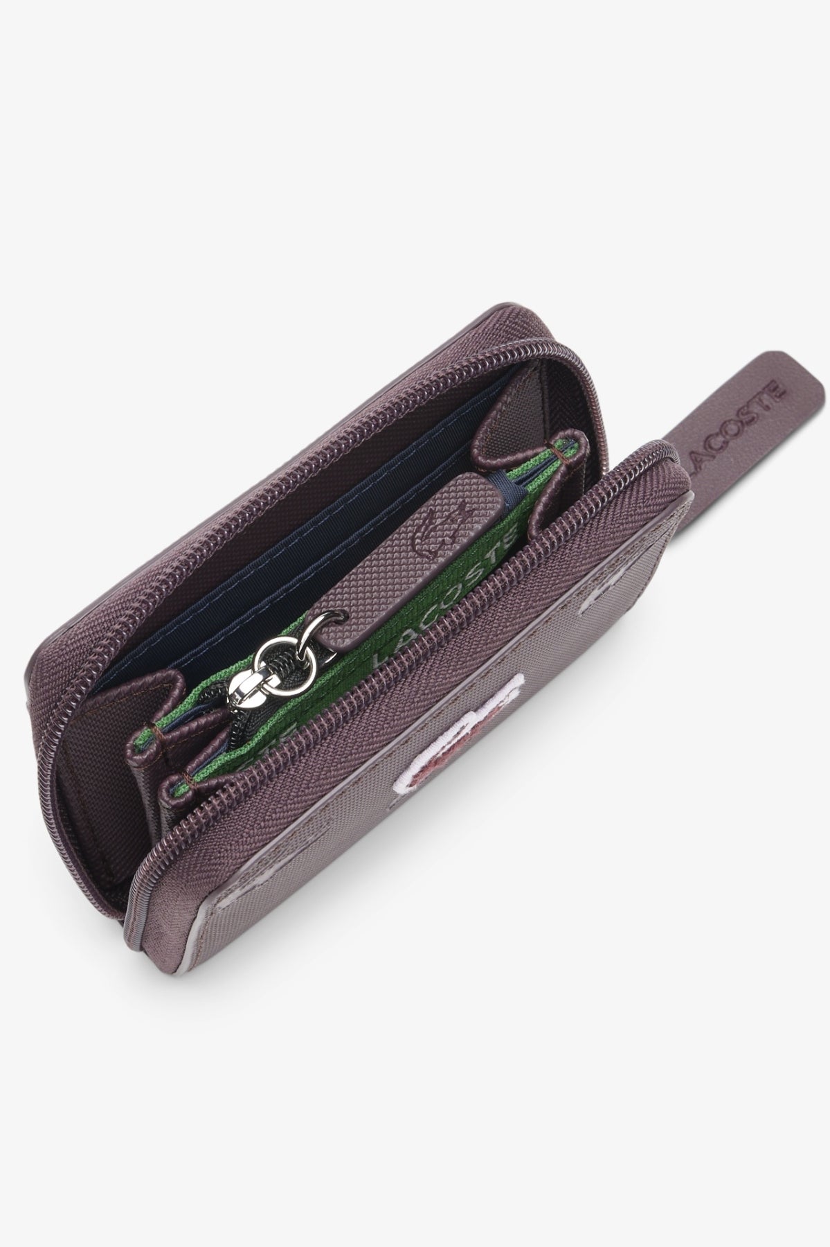 LACOSTE NF5507HN ZIP COIN WALLET en color MARRON (2)