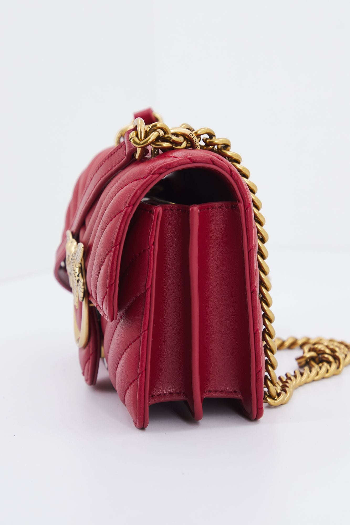 PINKO LOVE MINI ICON CHEVRON en color ROJO (3)