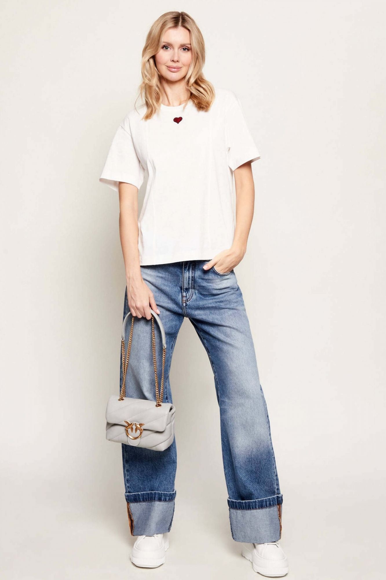 PINKO LOVE MINI PUFF CL SHEEP en color GRIS (4)