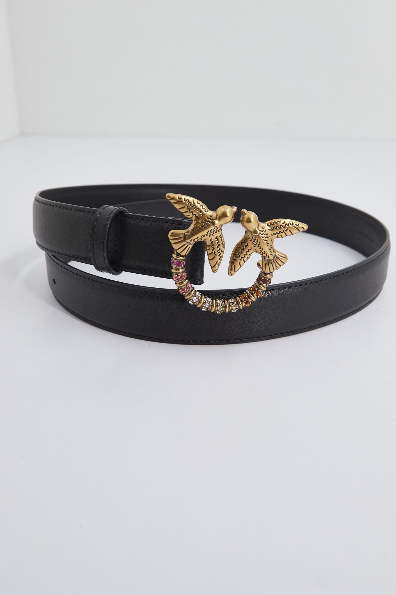 PINKO LOVE BERRY H3 BELT VIT en color NEGRO (3)