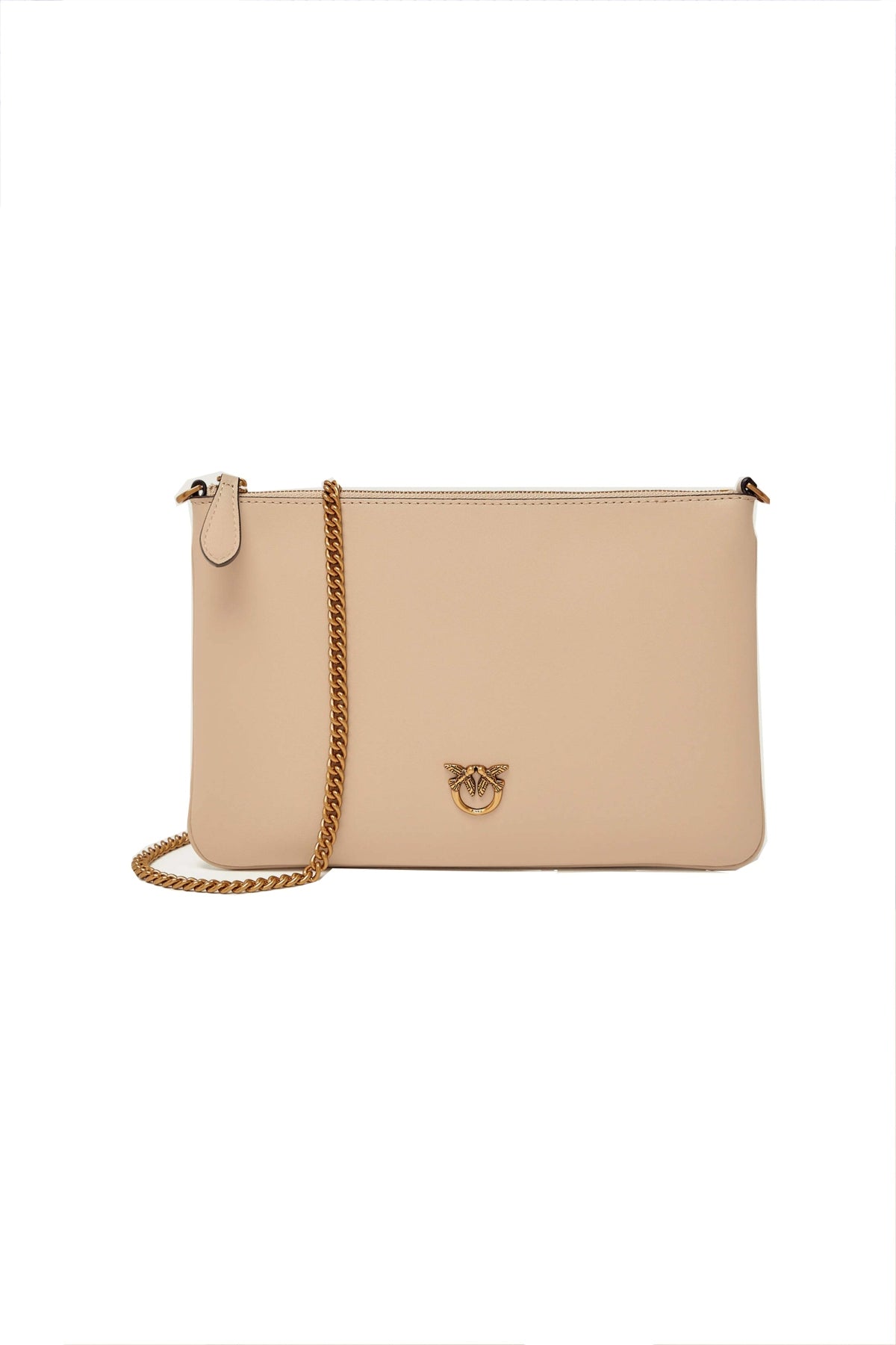 PINKO CLASSIC FLAT LOVE BAG SIMPLY en color BEIS (2)