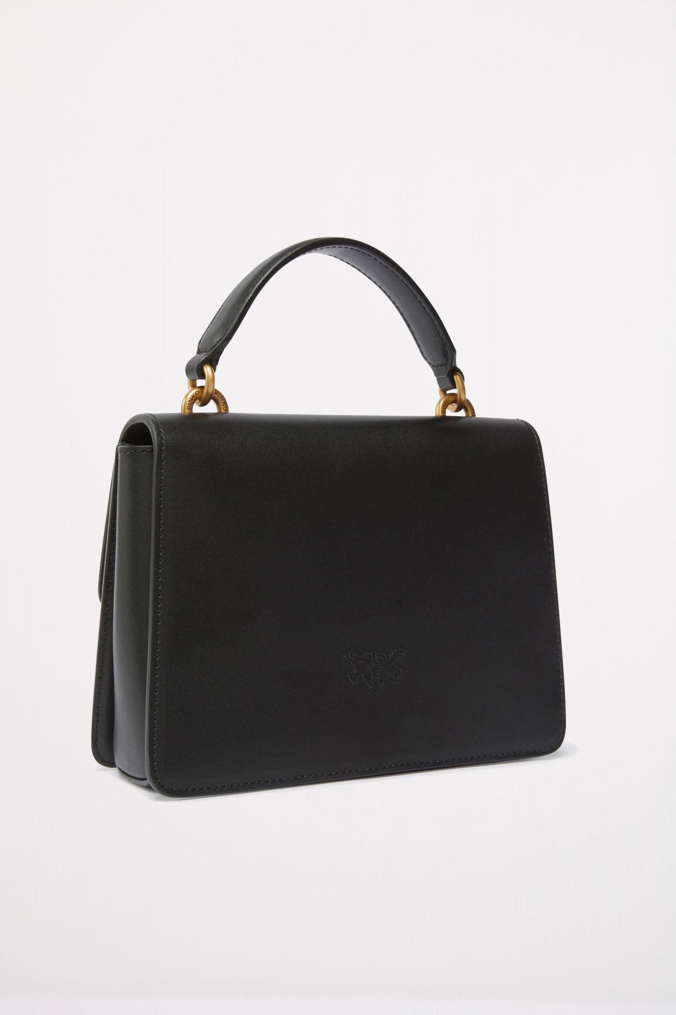 PINKO LOVE ONE TOP HANDLE MIN en color NEGRO (2)