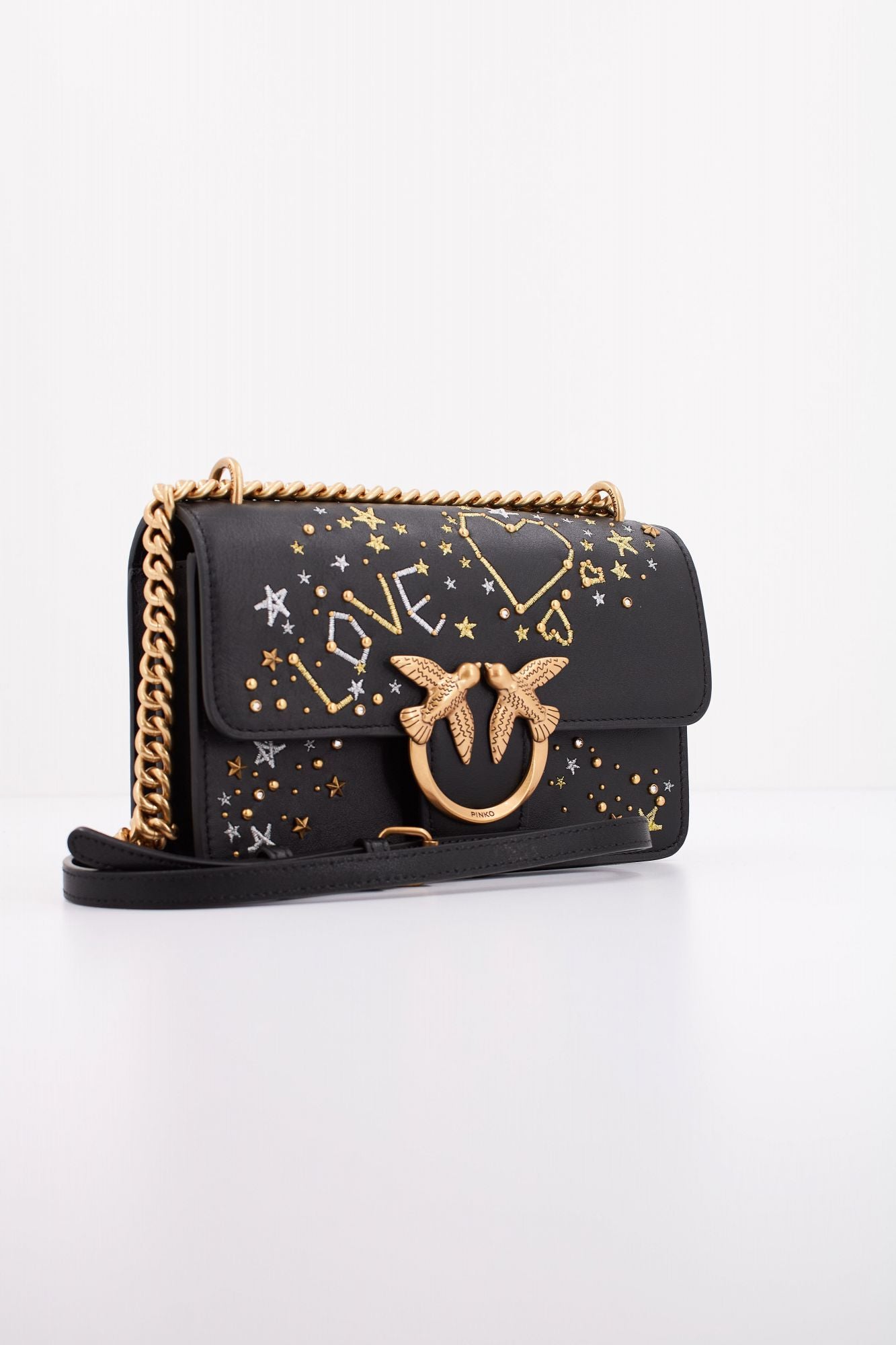 PINKO LOVE ONE MINI DC VIT. M en color NEGRO (2)