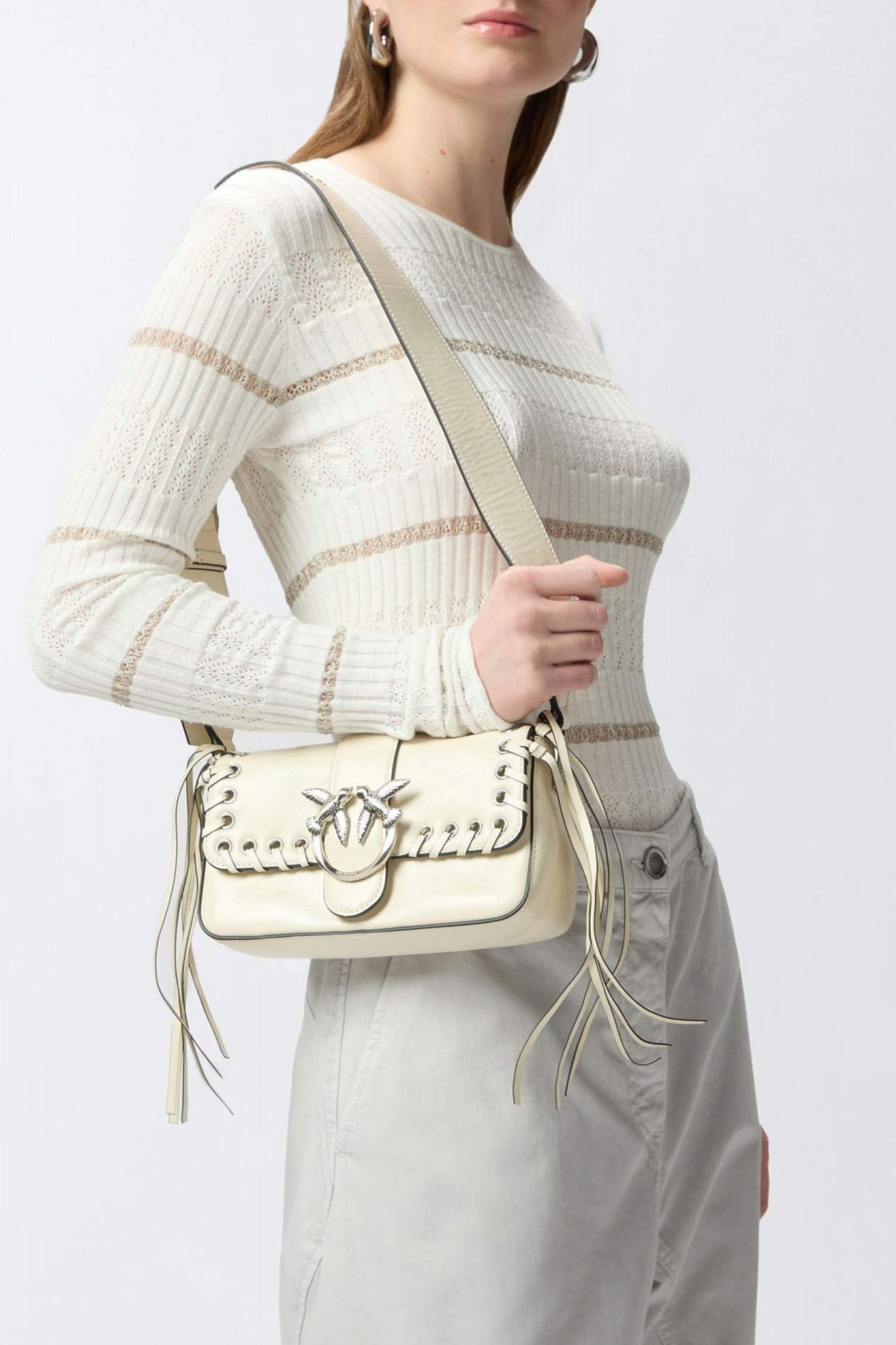 PINKO LOVE ONE MINI SLO en color BEIS (4)