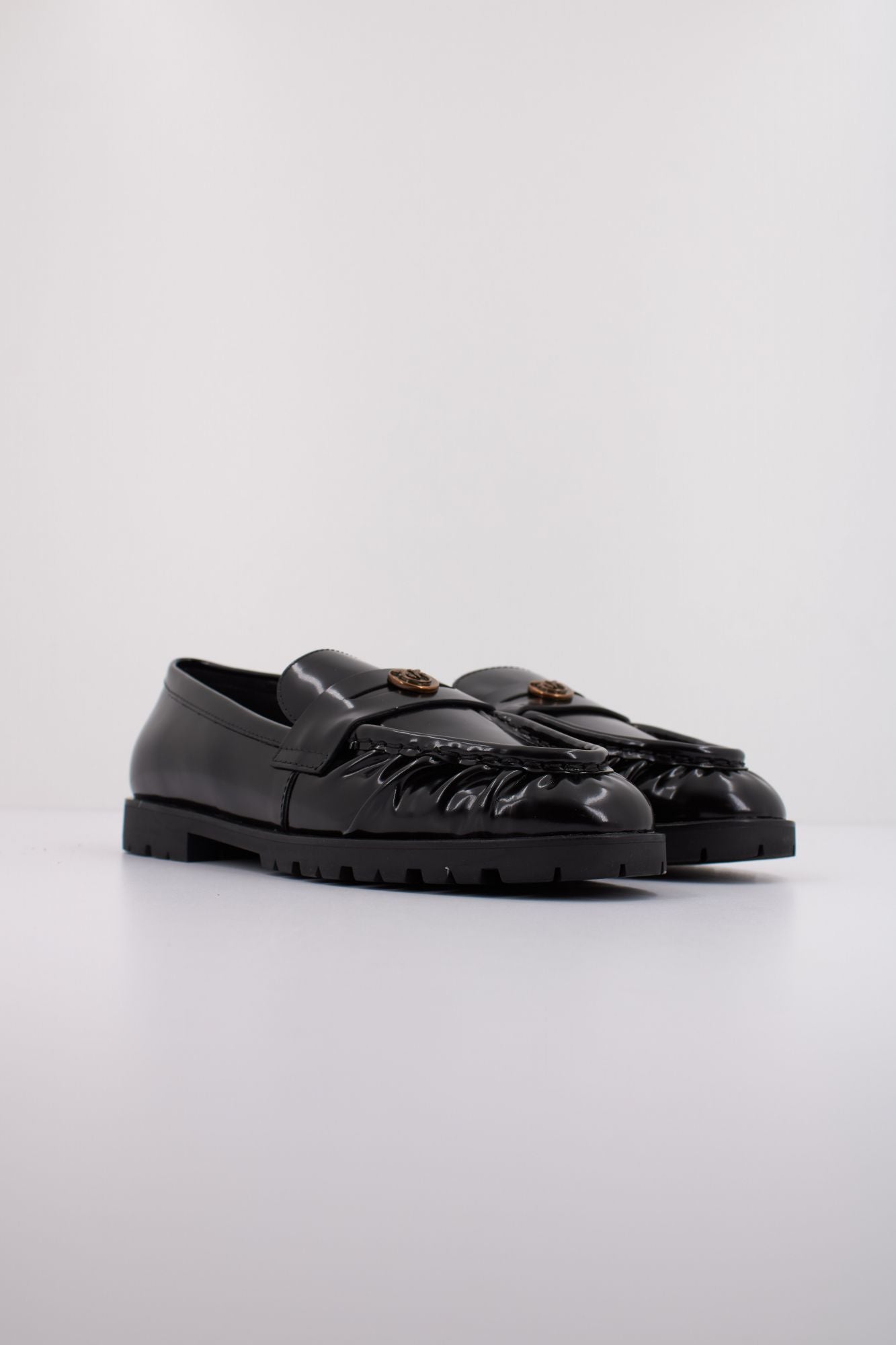 PINKO MOCASSINO BOX CALF en color NEGRO (3)