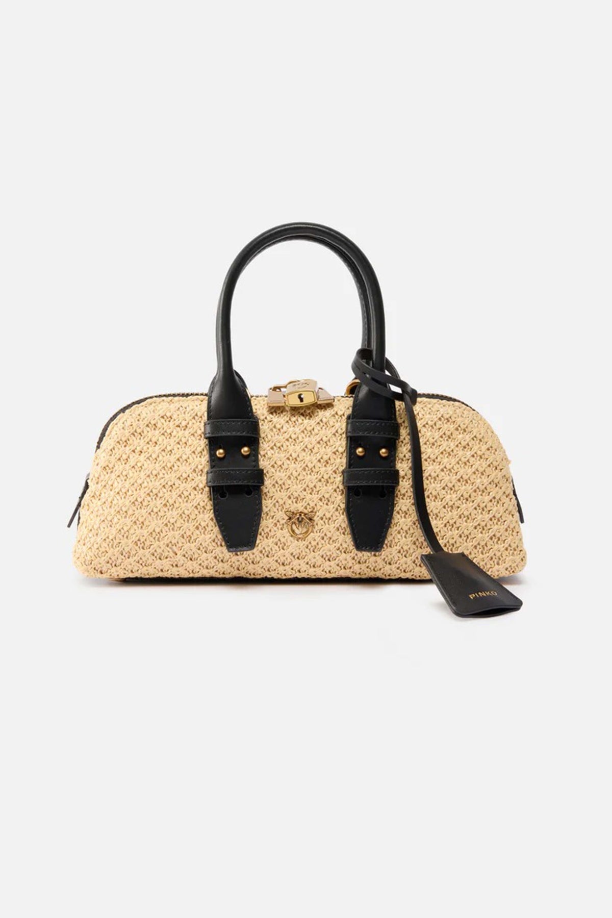 PINKO BOWLING BAG BAGUETTE en color MARRON CLARO (2)