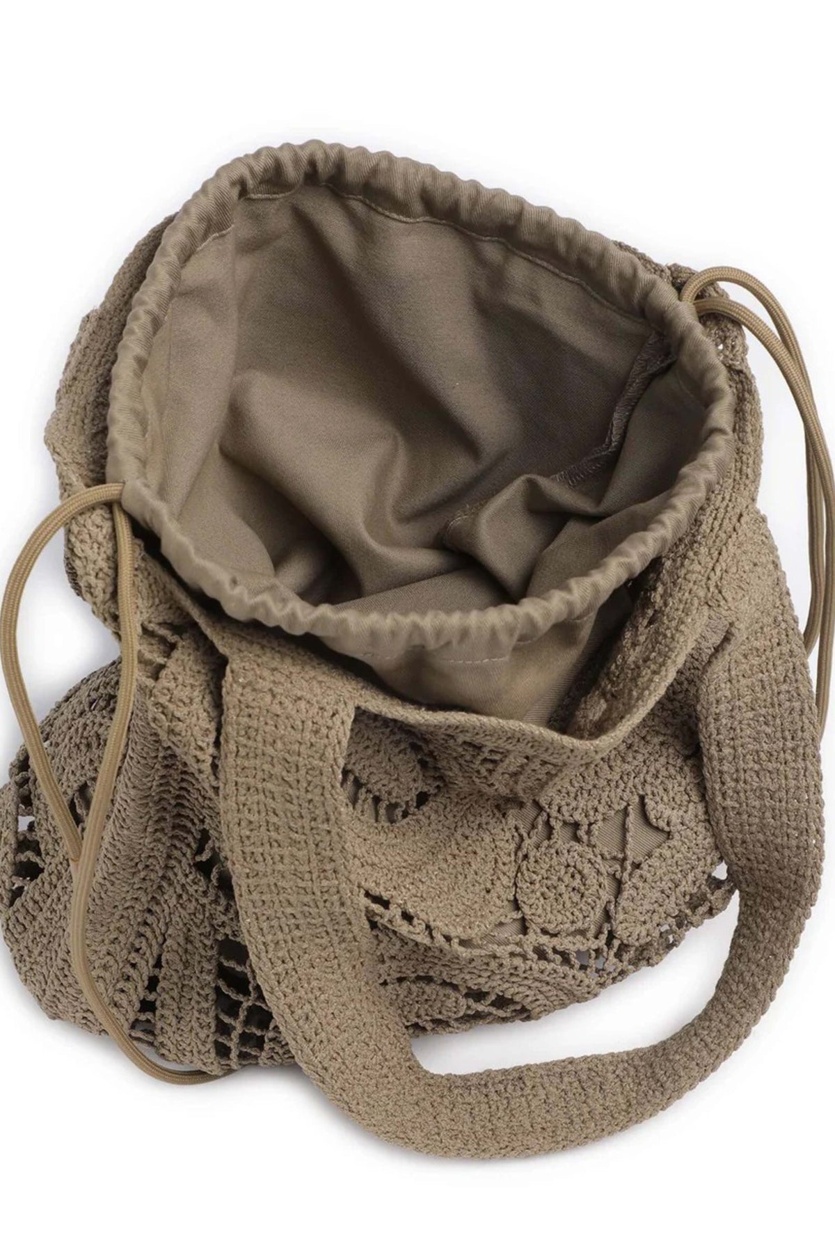 PINKO SHOPPER CROCHET en color MARRON CLARO (3)