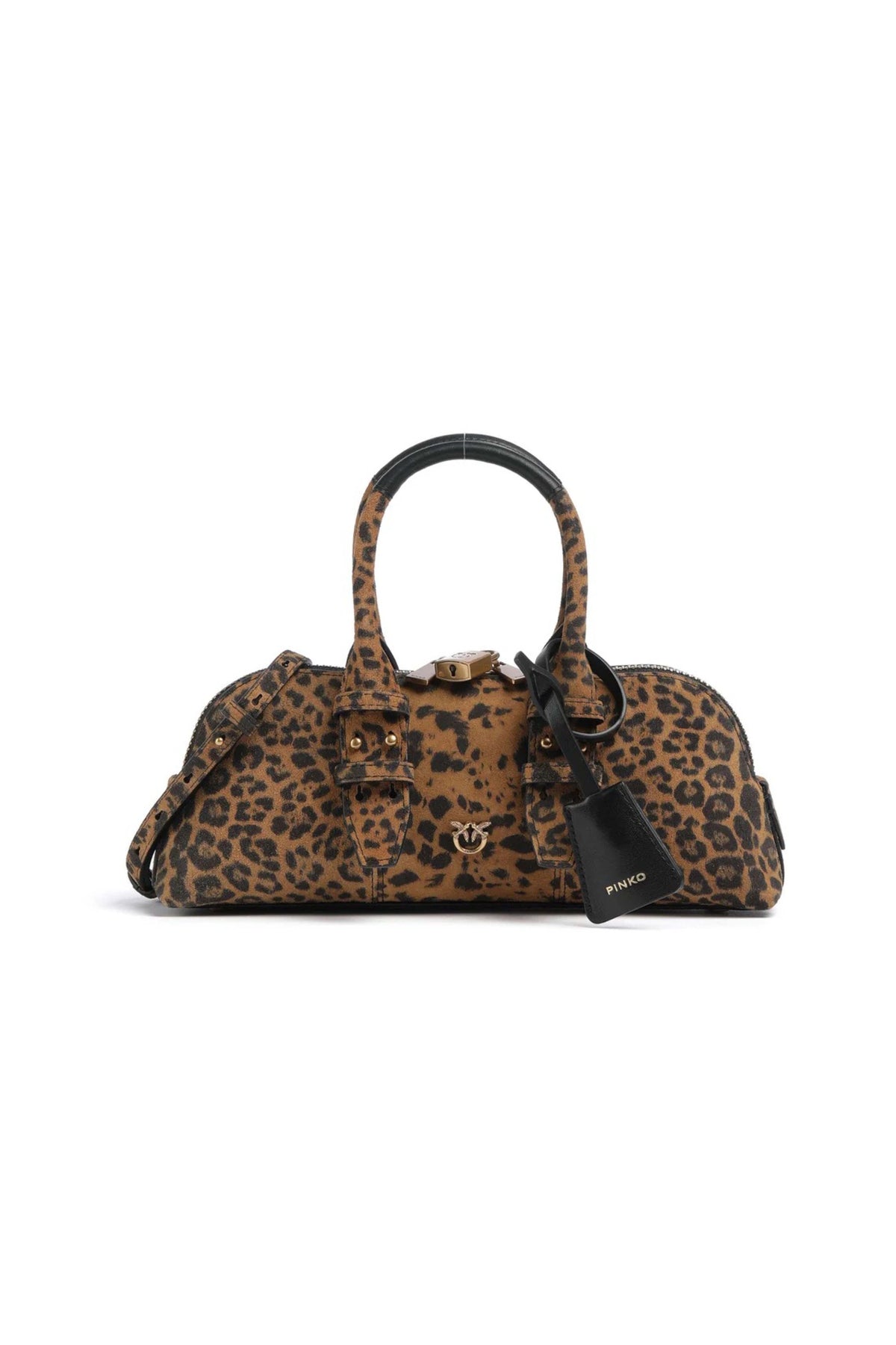 PINKO BOWLING BAG BAGUETTE en color ANIMAL PRINT (2)