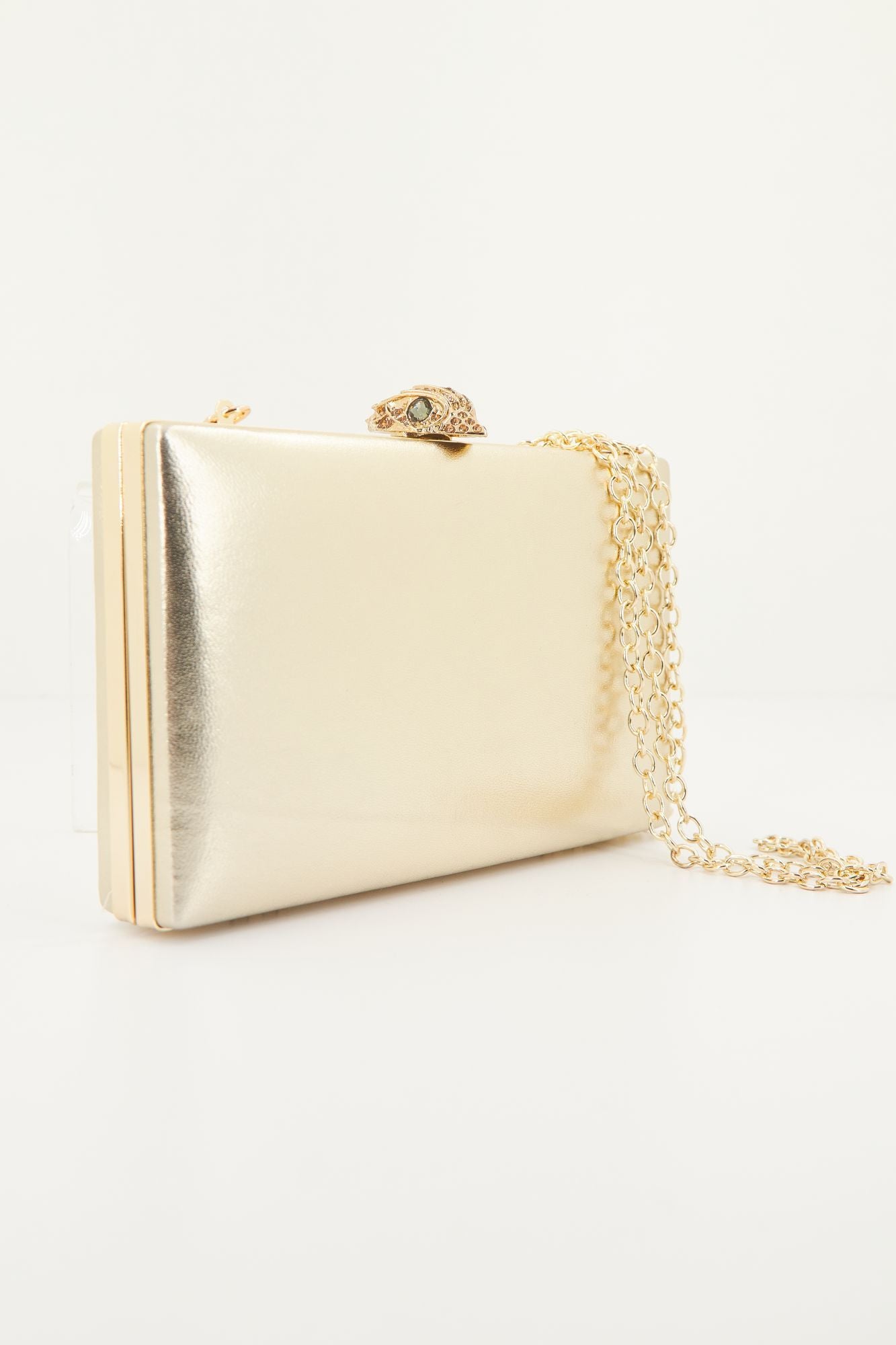 KURT GEIGER LONDON KENSINGTON CLUTCH en color ORO (2)