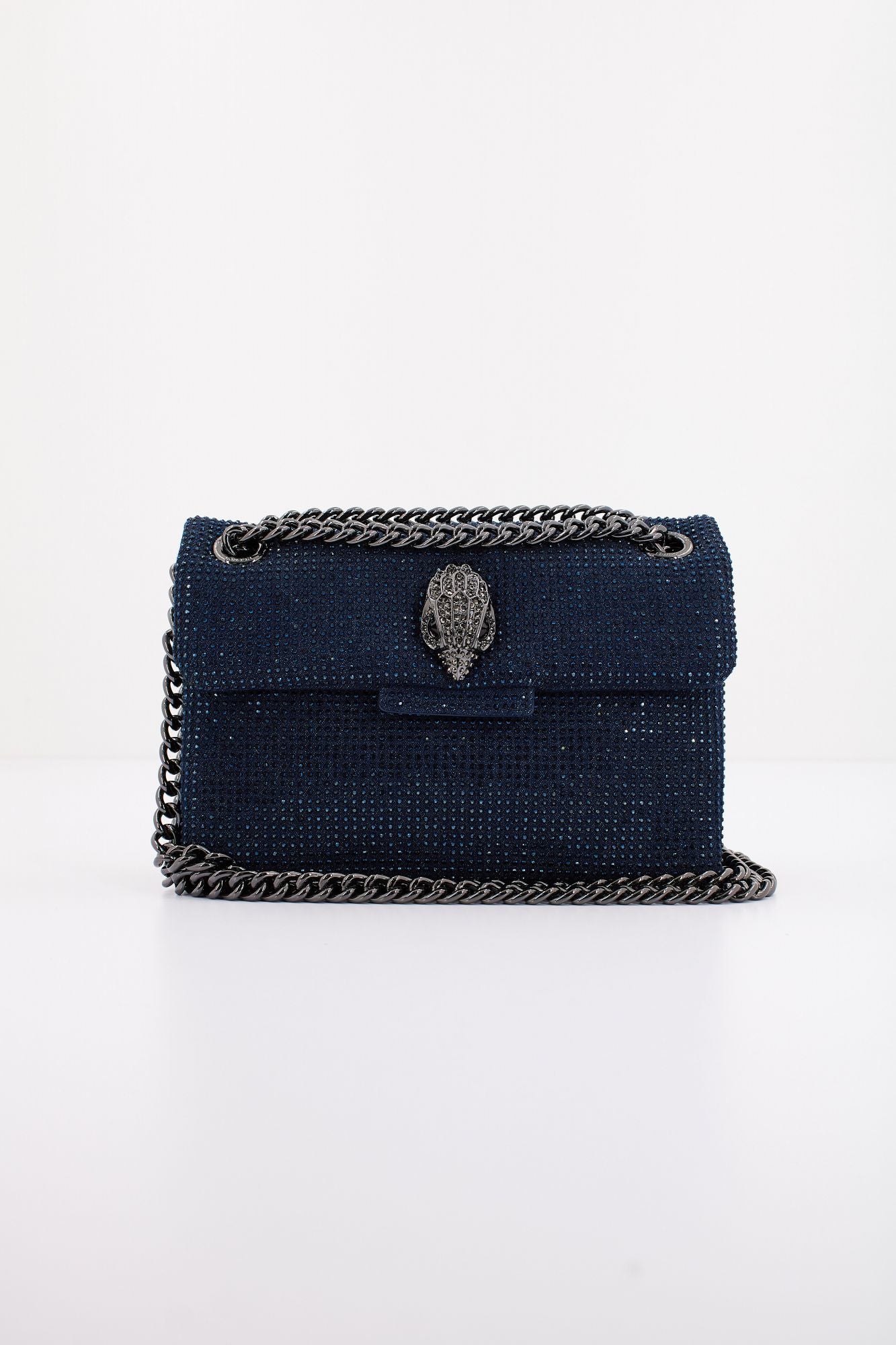 KURT GEIGER LONDON FABRIC MINI KENSINGTON en color AZUL (1)